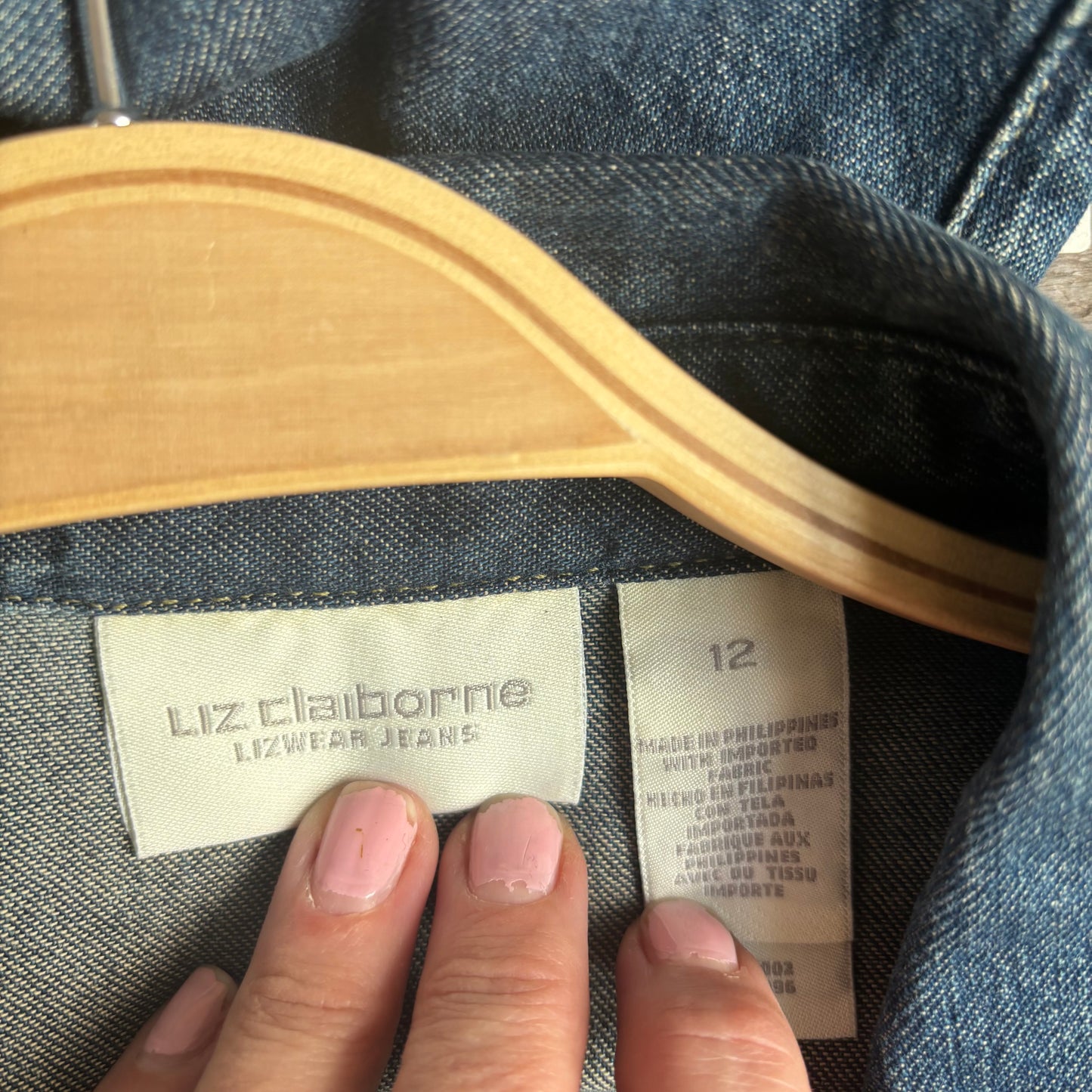 Liz Claiborne Belted Denim Dress