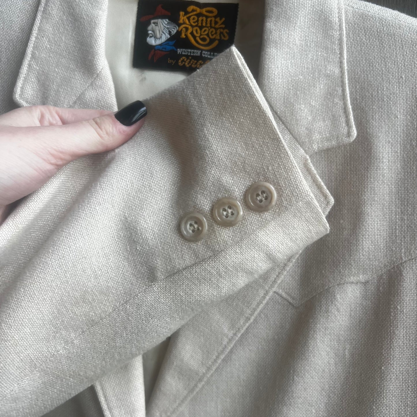 Kenny Rogers Beige Western Blazer