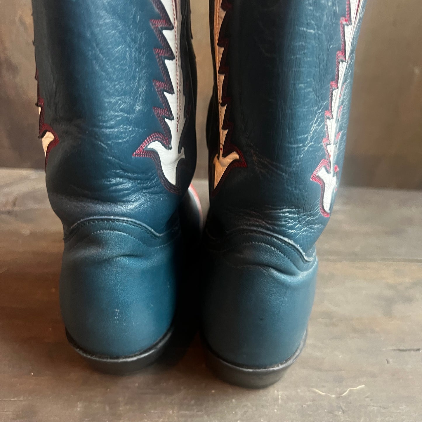 Dan Post Red, White, and Blue Leather Boots