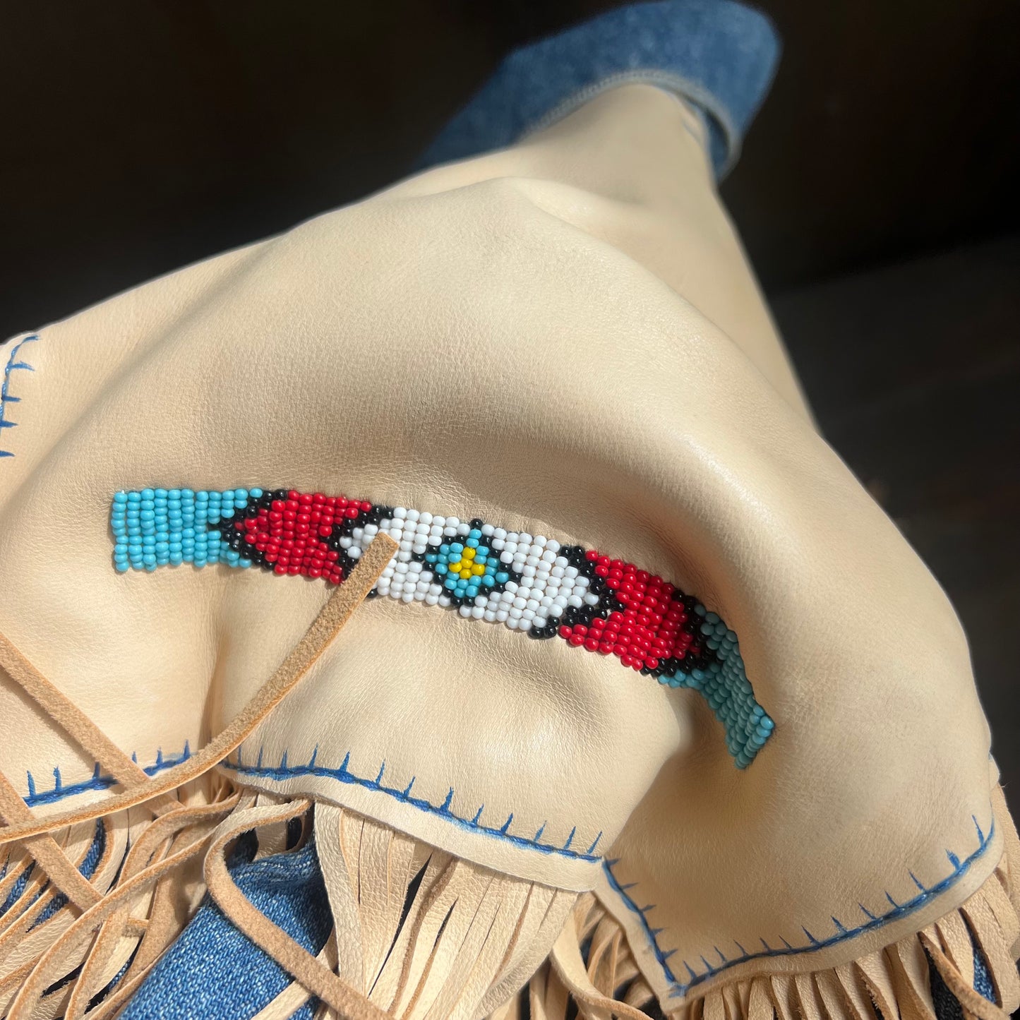 Vintage Levi’s Denim and Leather Fringe Jacket