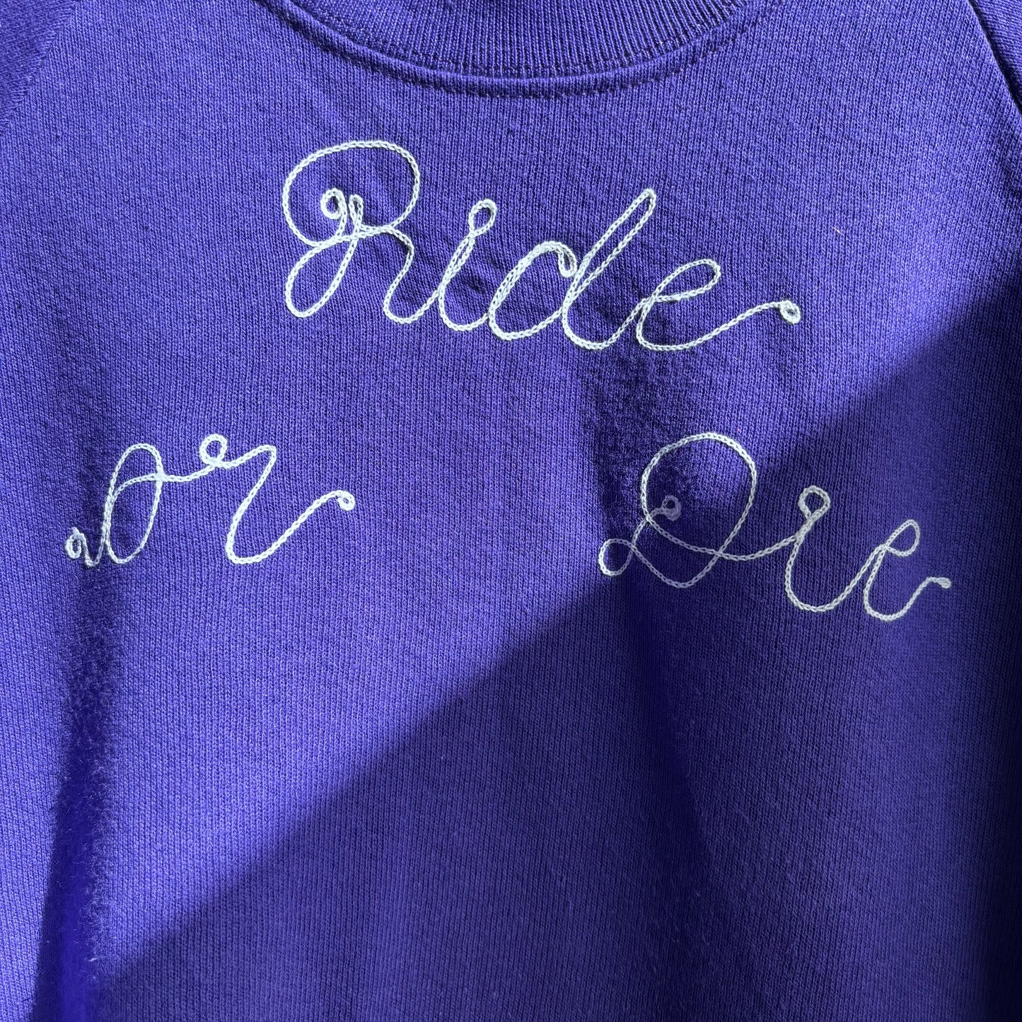 Custom Purple "Ride or Die" Sweatshirt