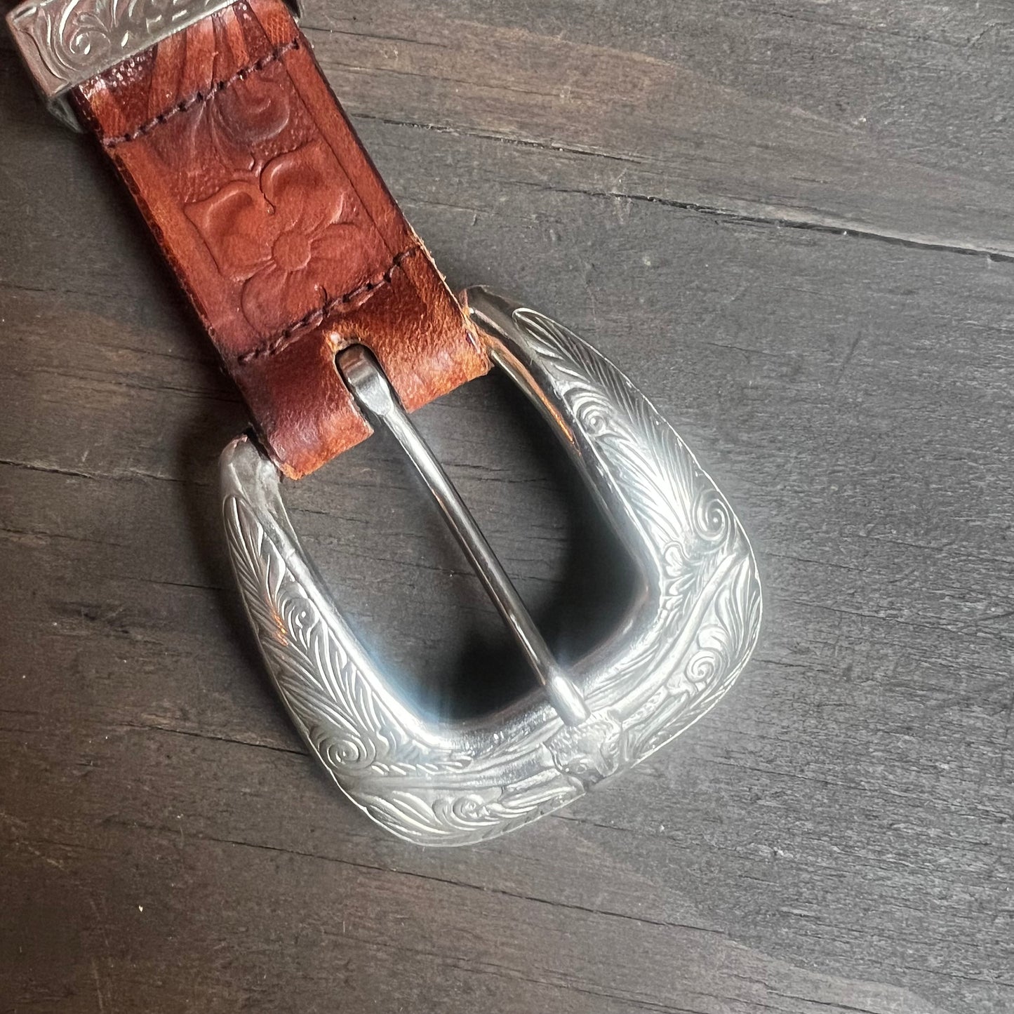 Vintage Western Tooled Belt