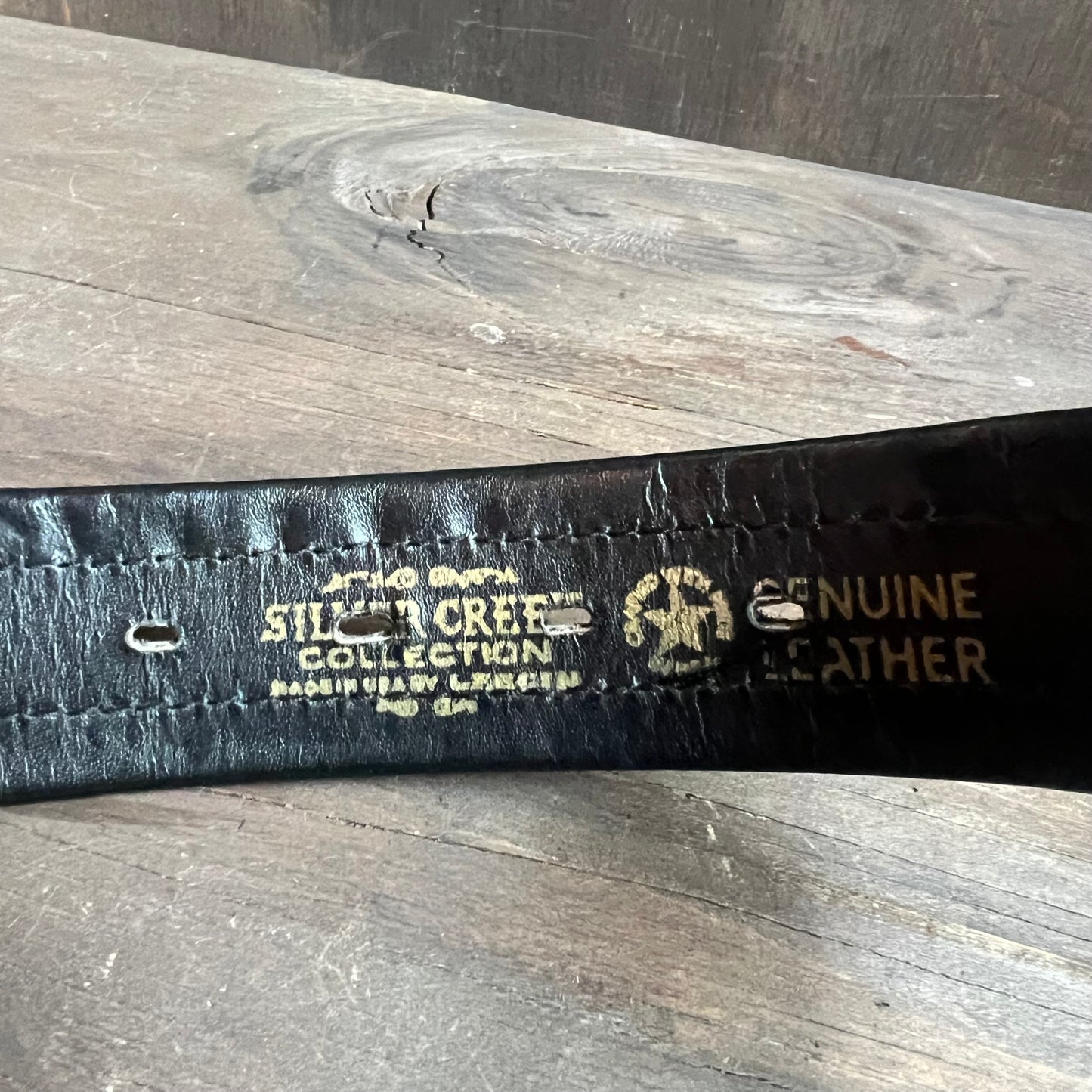 Silver Creek Collection Black Leather Belt