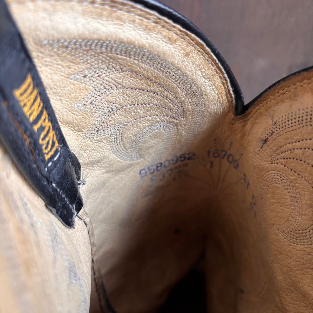 Vintage Dan Post Reptile Foot Boots