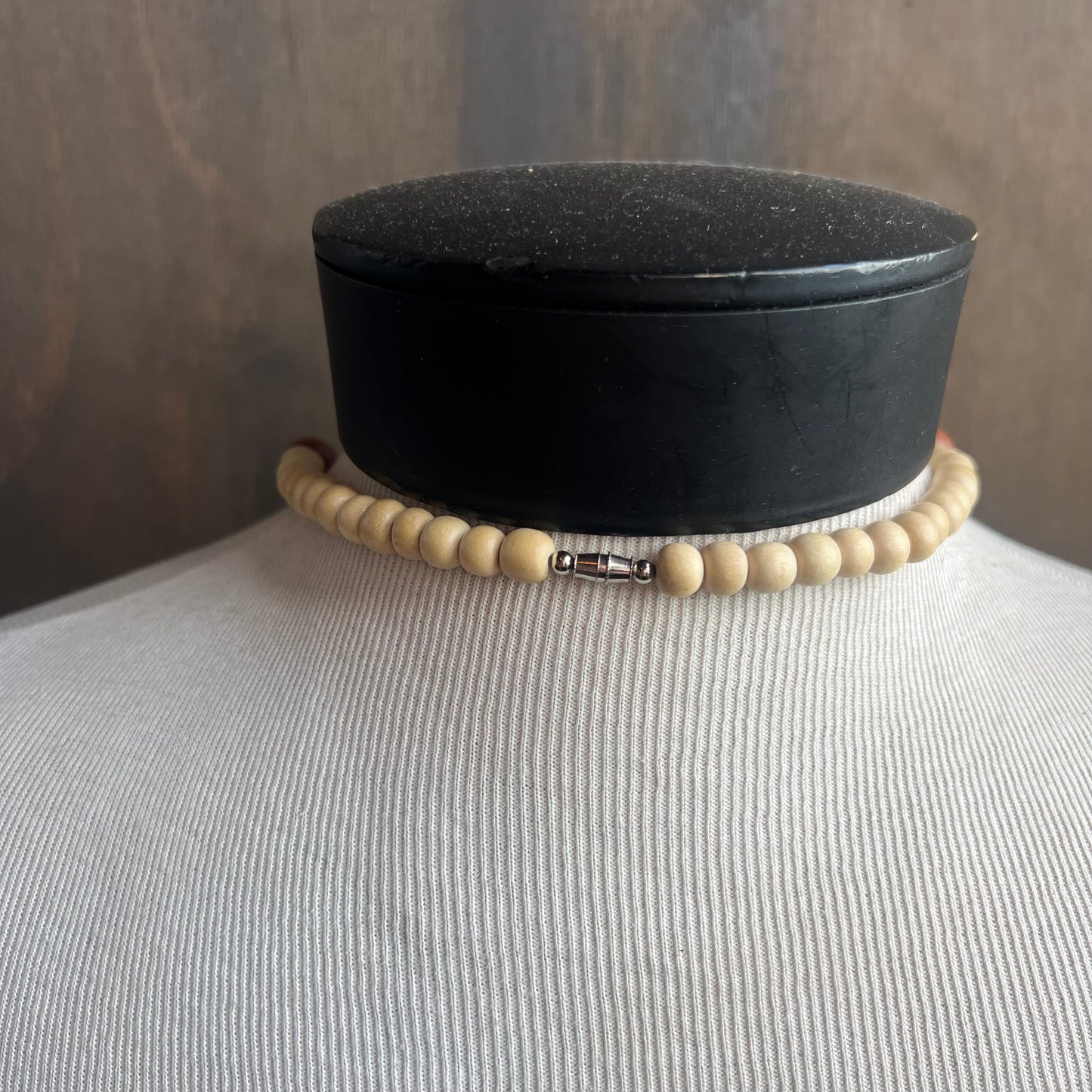 Wood Bead Statement Necklace