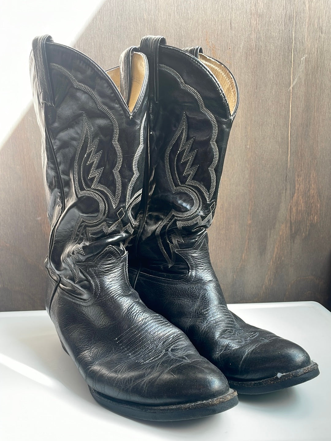 Tony Lama Black Leather boots