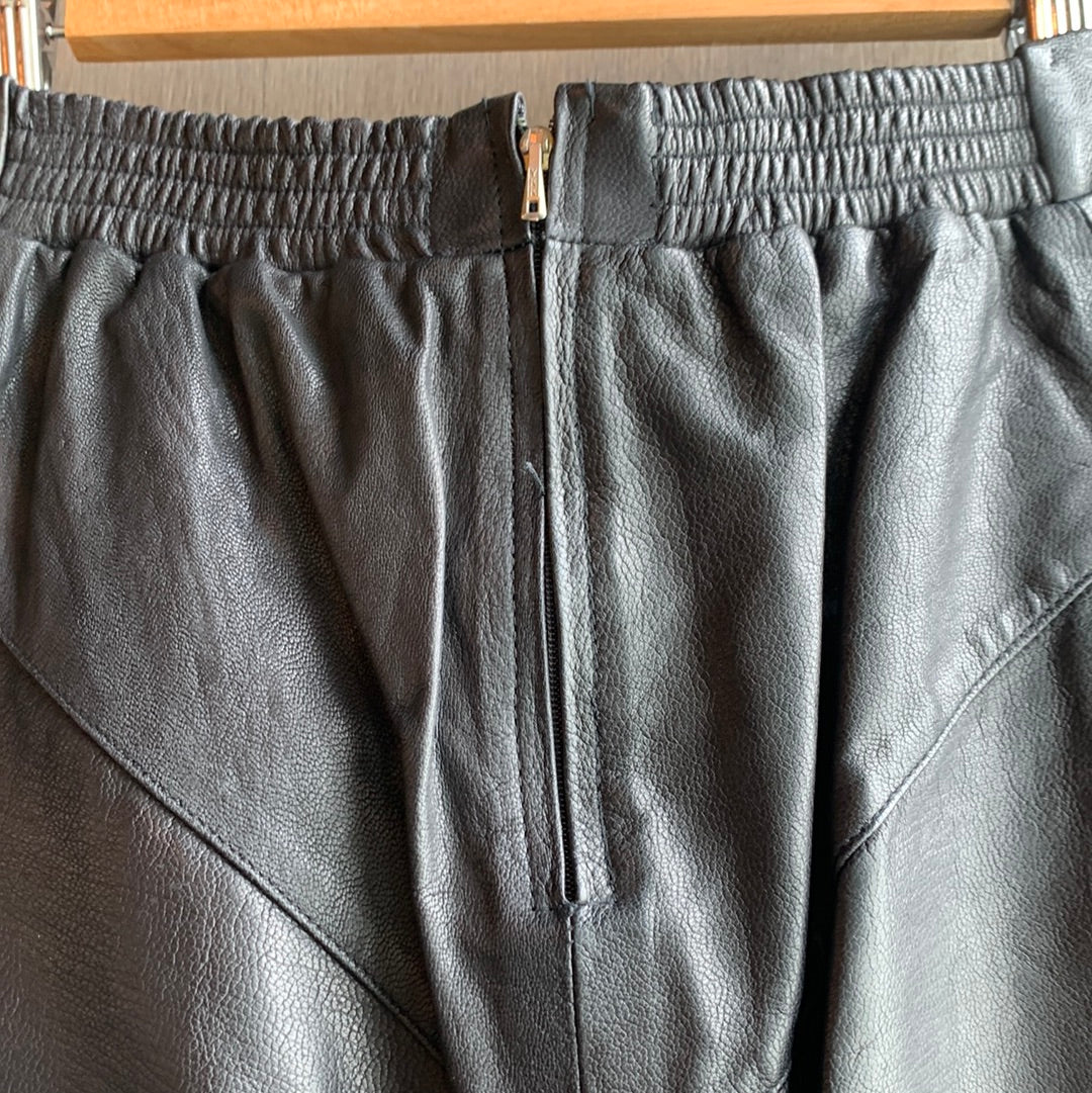 Biella Leather Skirt