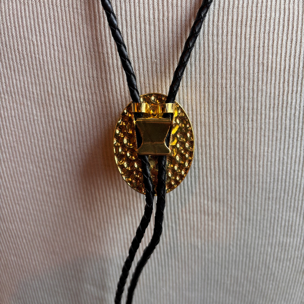 Scorpion Bolo on Black Leather Tie