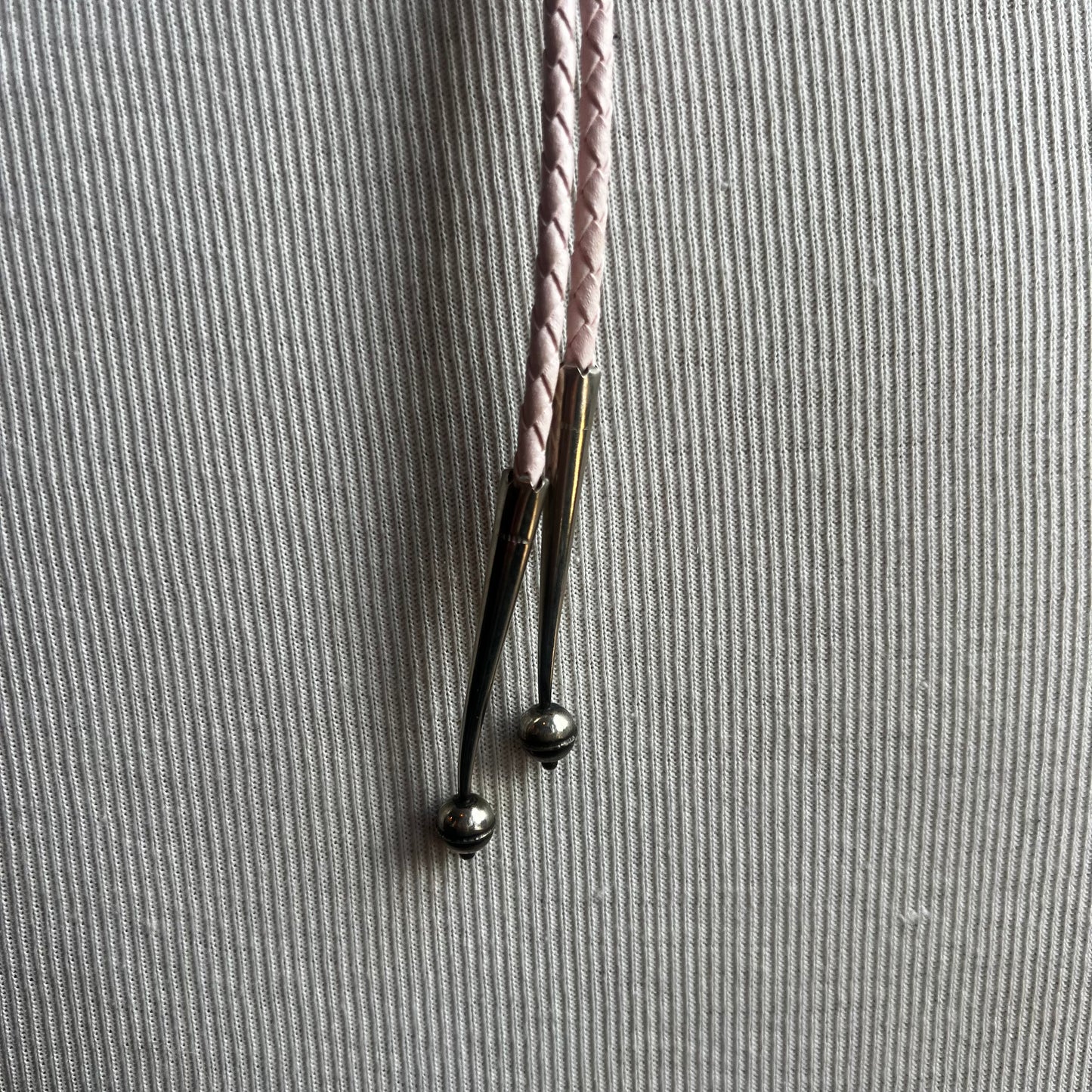 Pink Beaded Bolo Tie