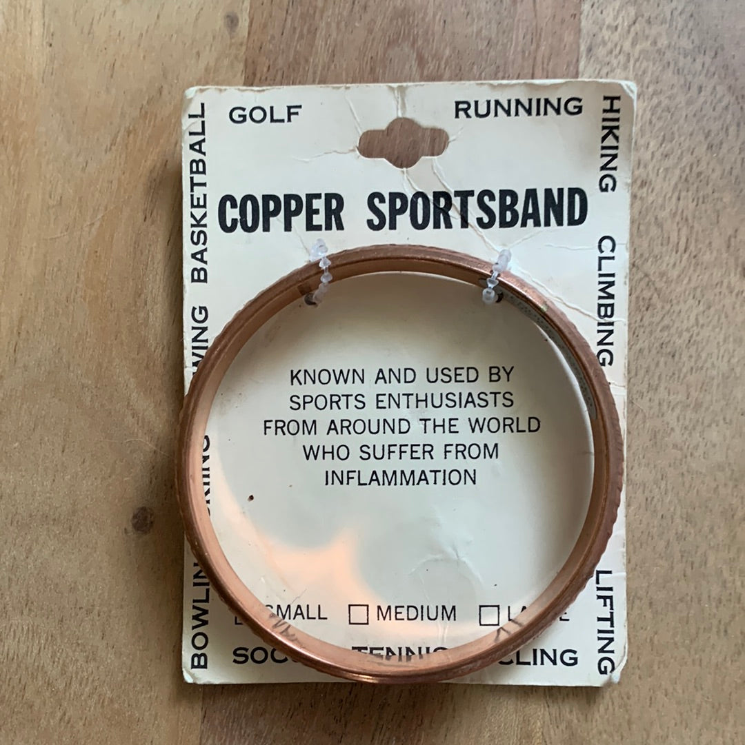 Vintage textured copper bracelet