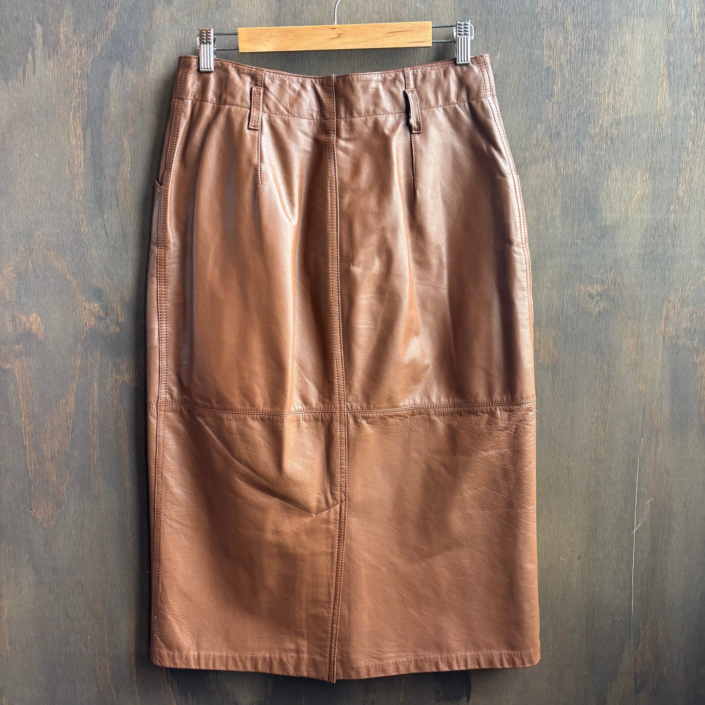 Vintage Tan Leather Skirt