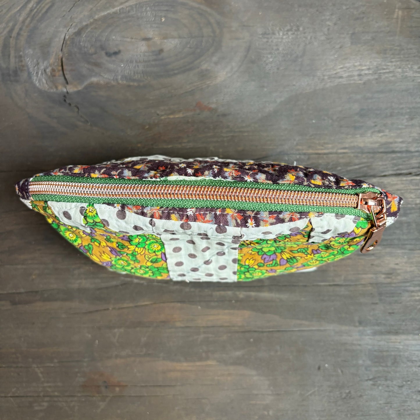 Vintage Quilt Small Toiletries Bag