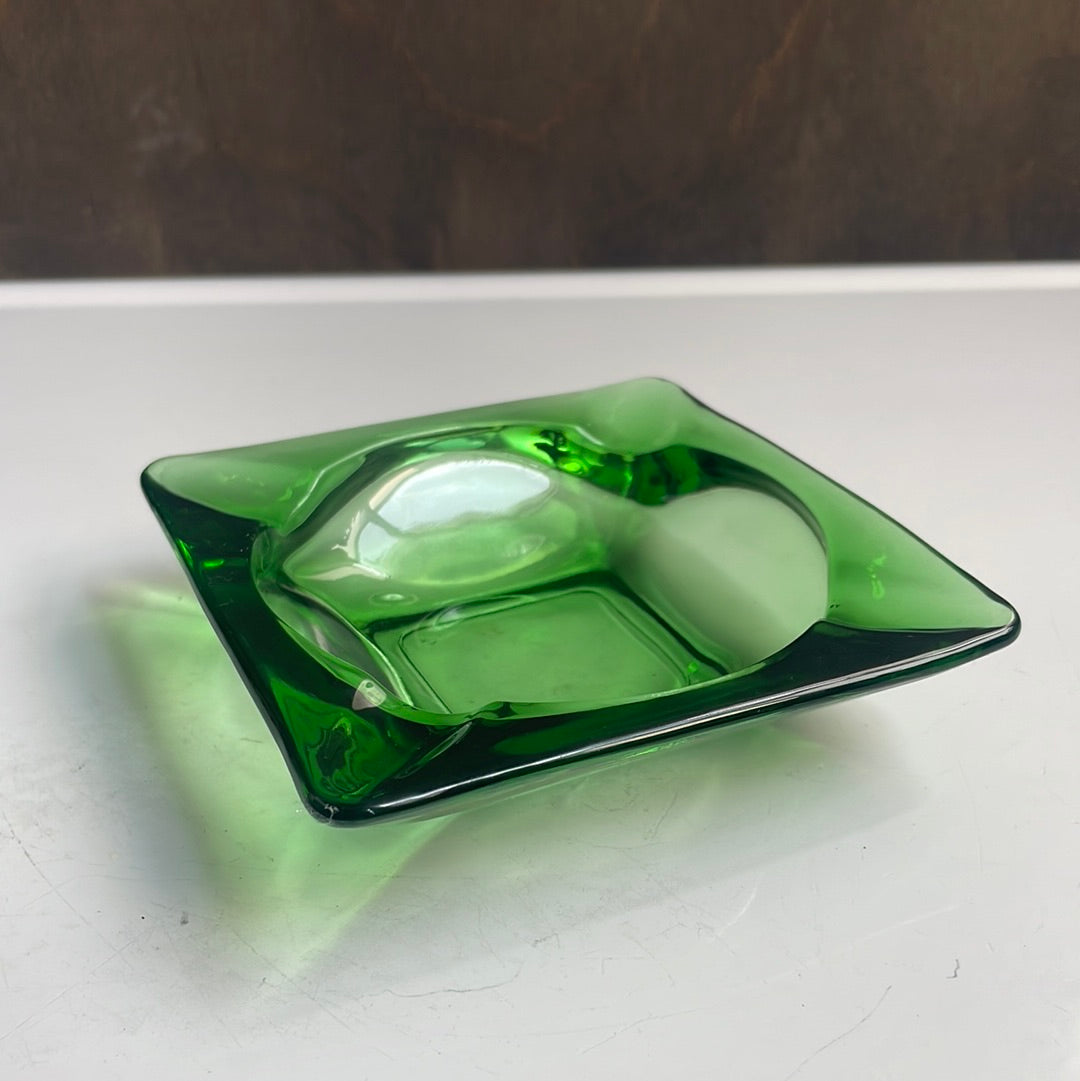Anchor Hocking Green Glass Ashtray