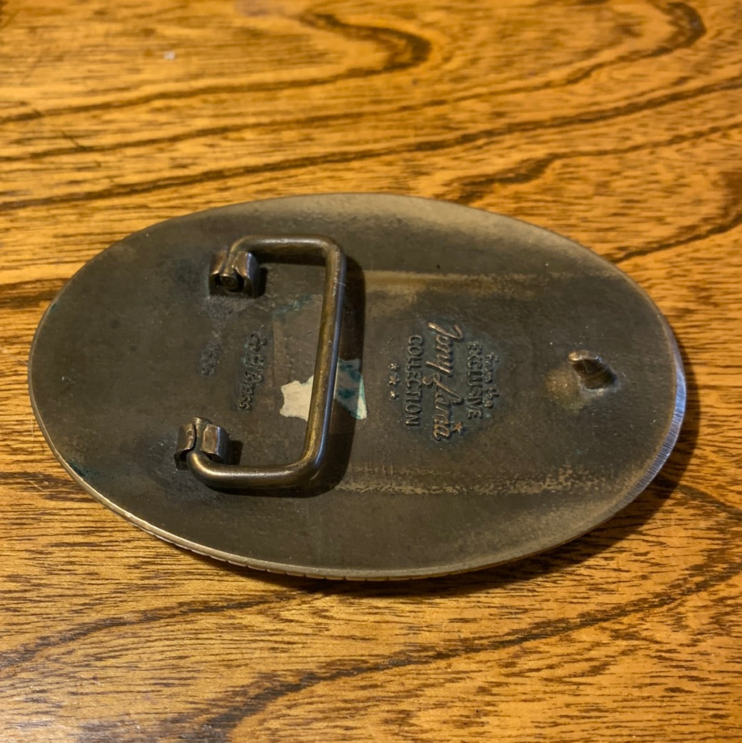 Robert Henderson Tony Lama solid brass belt buckle