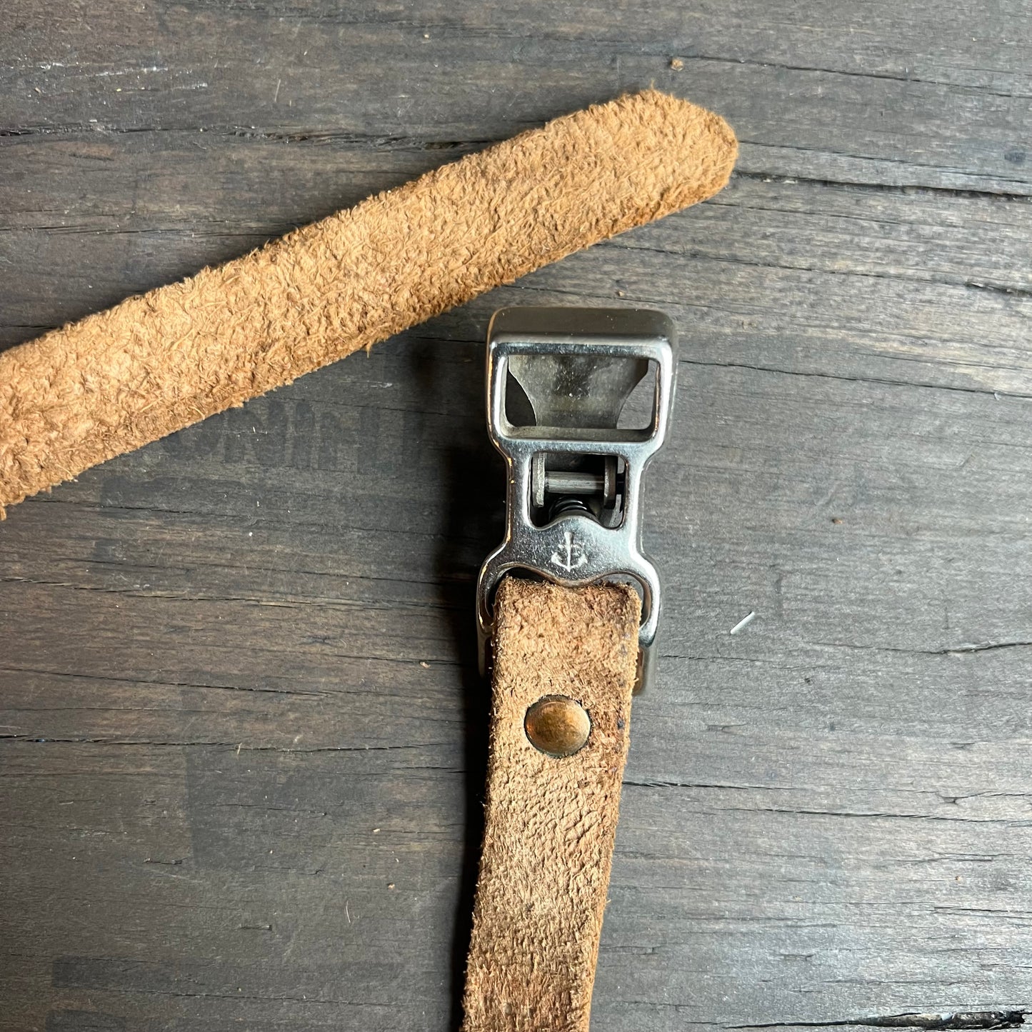 Kids Leather Strap Belt with Grip Buckle