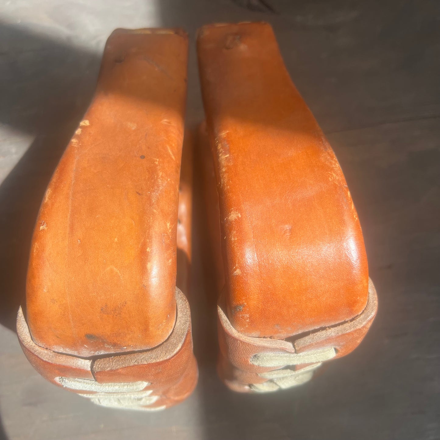Hand Tooled Leather Stirrup Set
