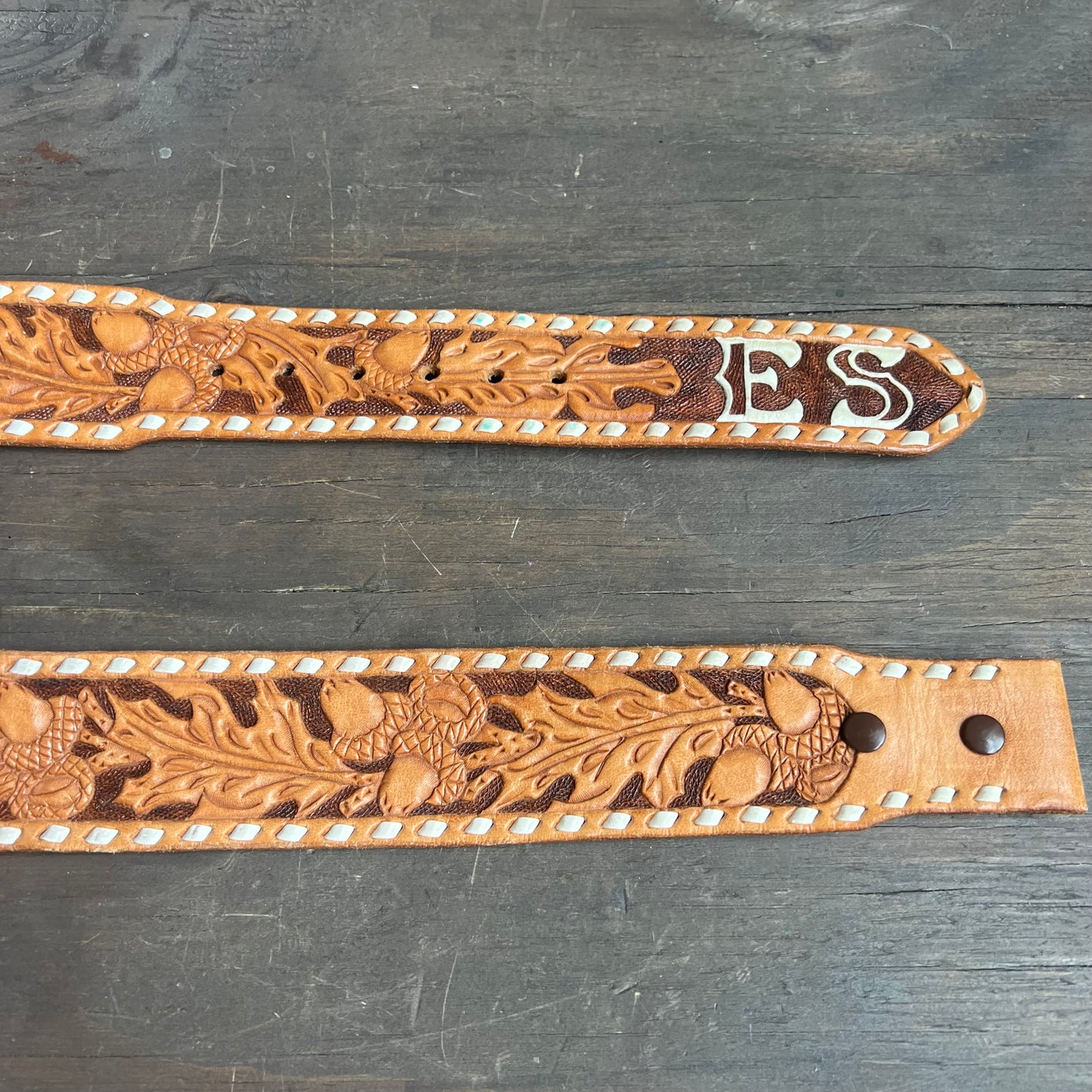 Tooled Leather “Gene” Belt