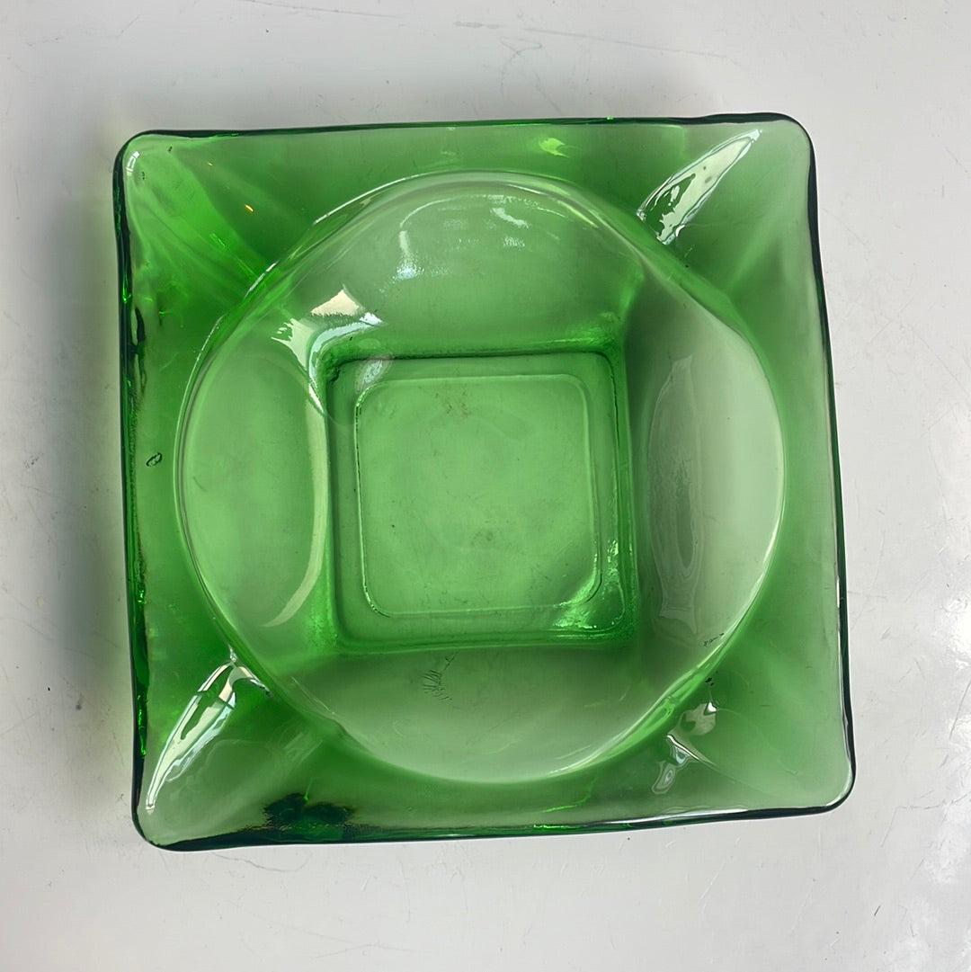 Anchor Hocking Green Glass Ashtray
