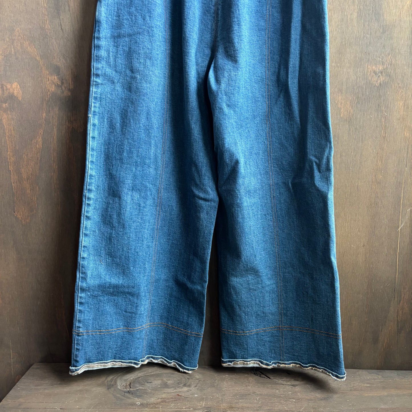 Denim Jumpsuit with Zipper