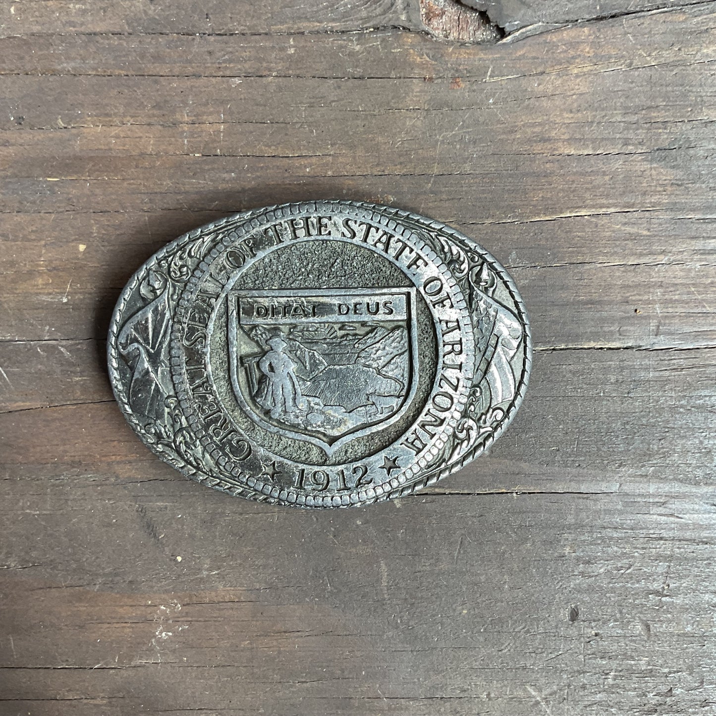 State of Arizona Seal Belt Buckle