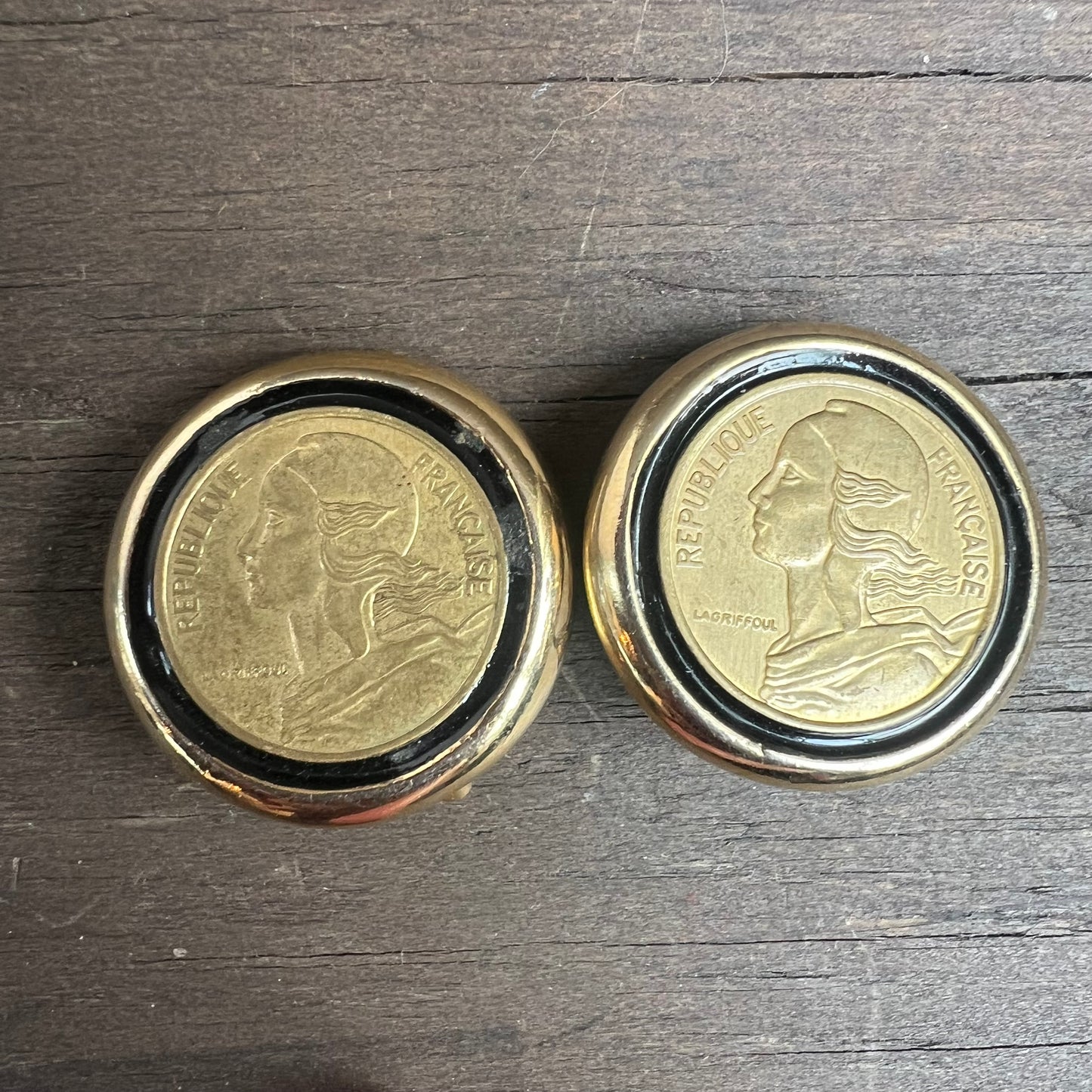 Republique Francais Coin Clip On Earrings