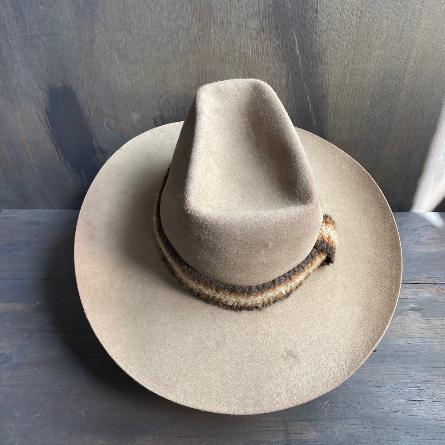 Resistol Felt Hat with Knit Striped Band