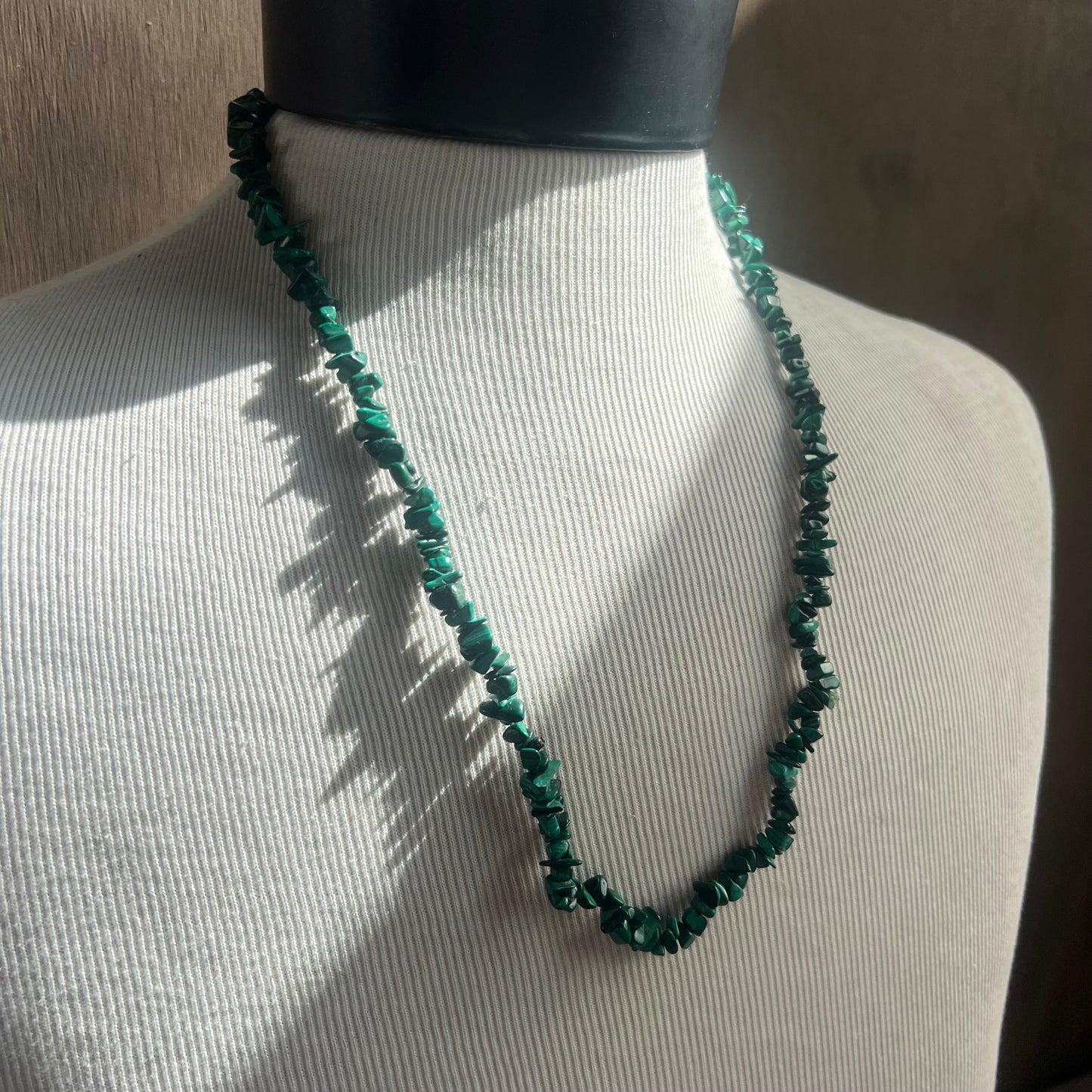 Malachite Chip Beaded Necklace