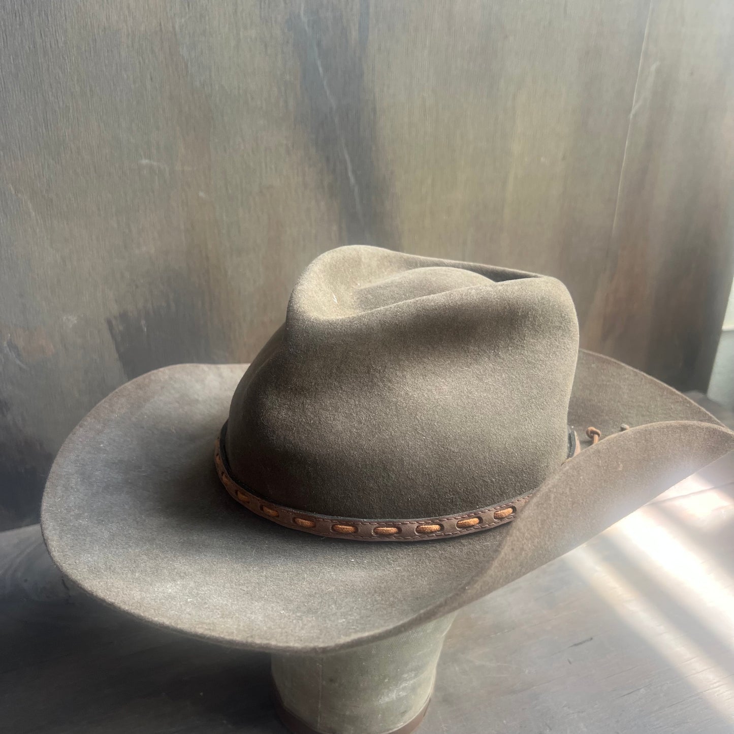 Resistol Vintage Brown Hat with Leather Hat Band
