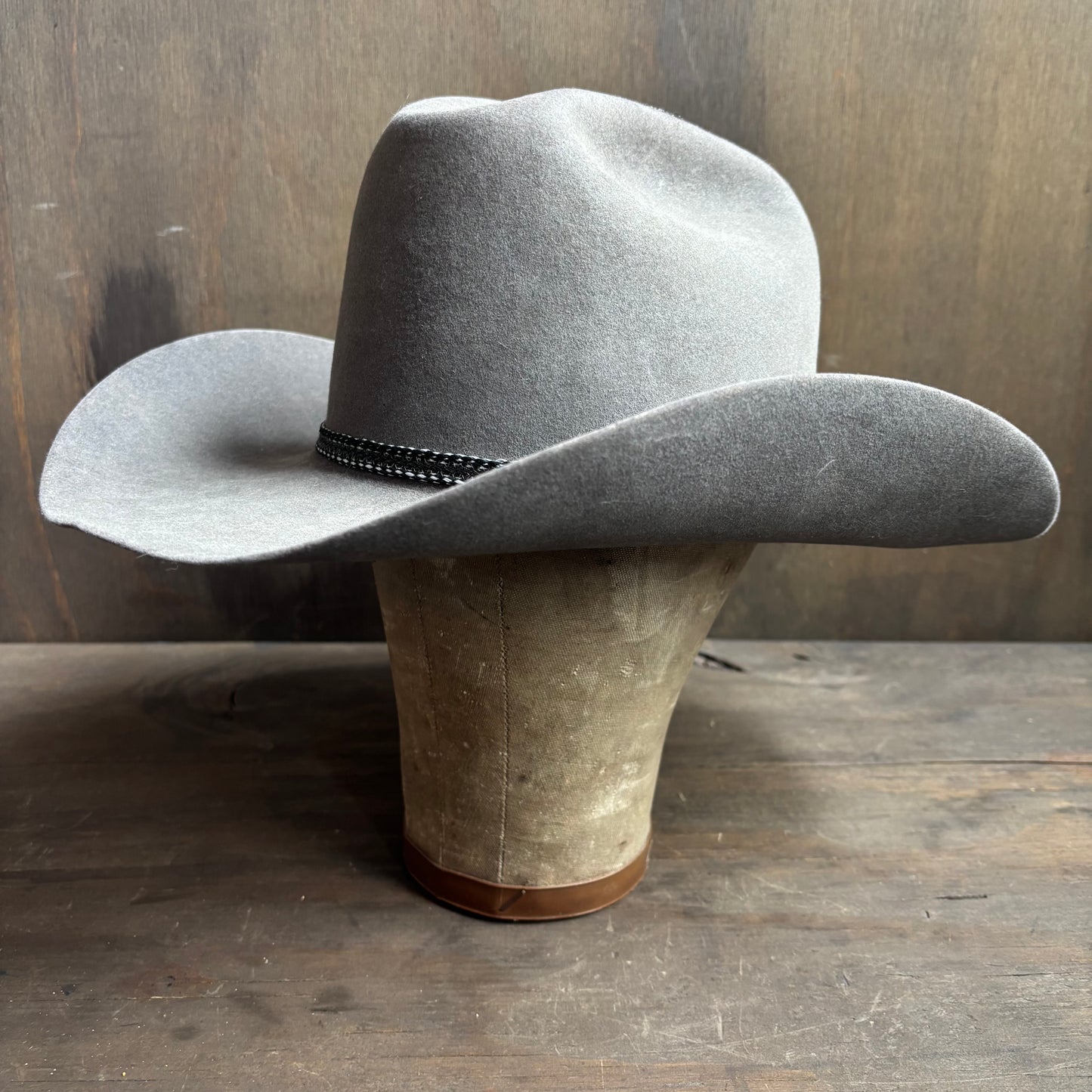 Vintage Grey Resistol Hat with Concho Buckle Band