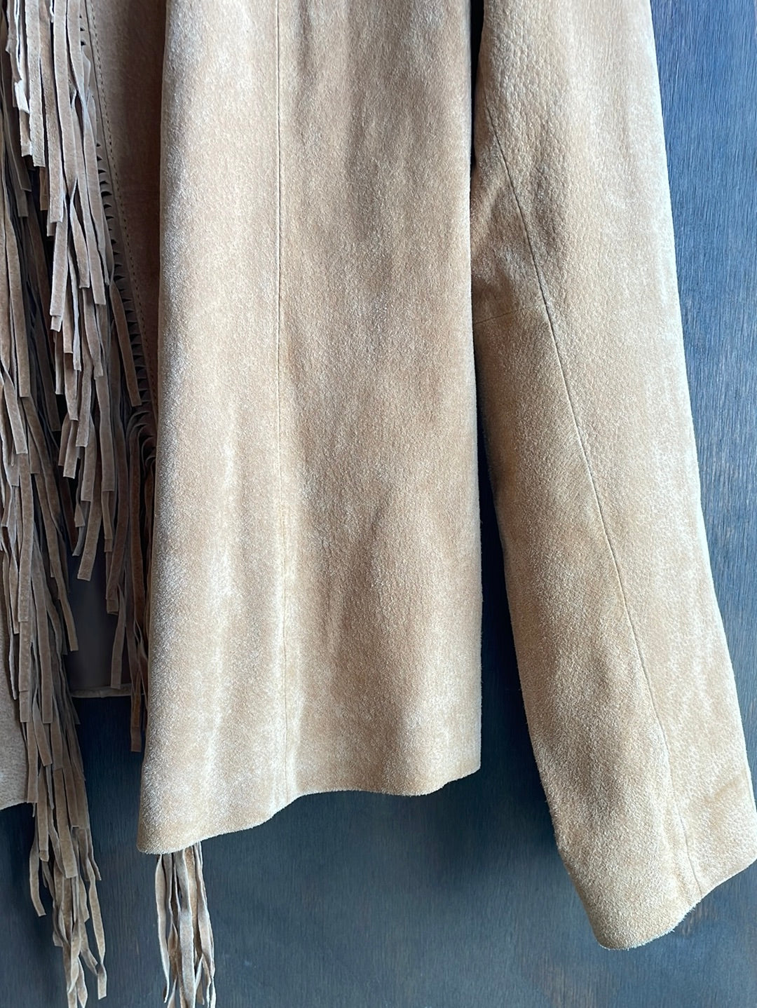 3B West Tan Suede Fringe Jacket
