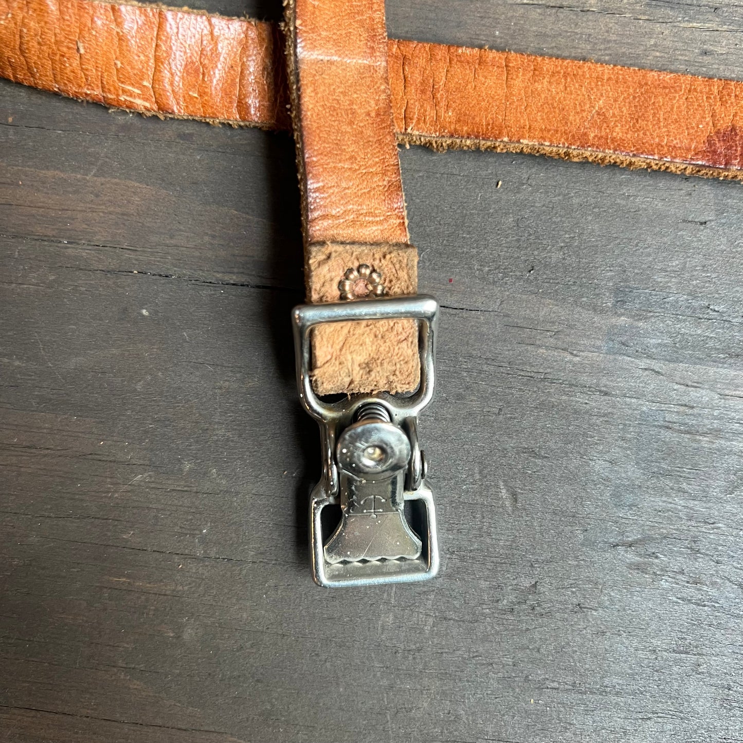 Kids Leather Strap Belt with Grip Buckle