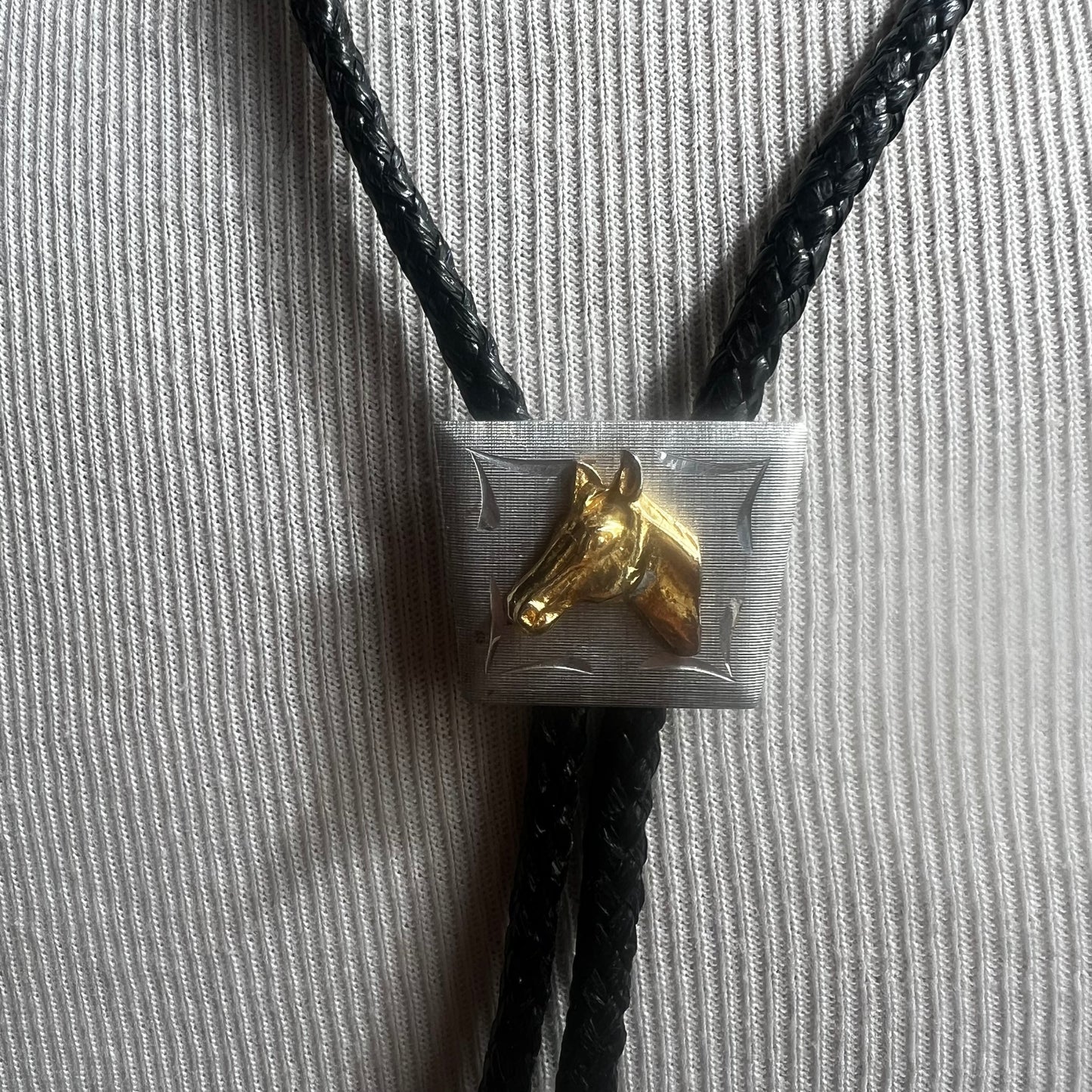 Gold Horse Head Bolo Tie