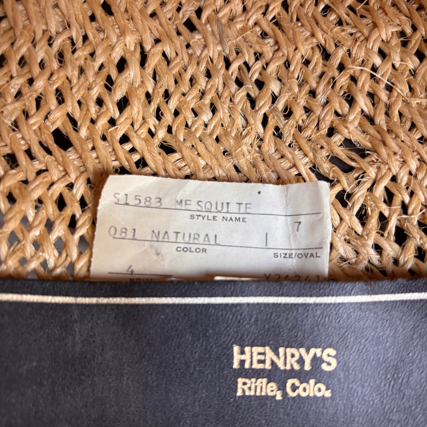 Vintage Resistol Mesquite Straw Hat