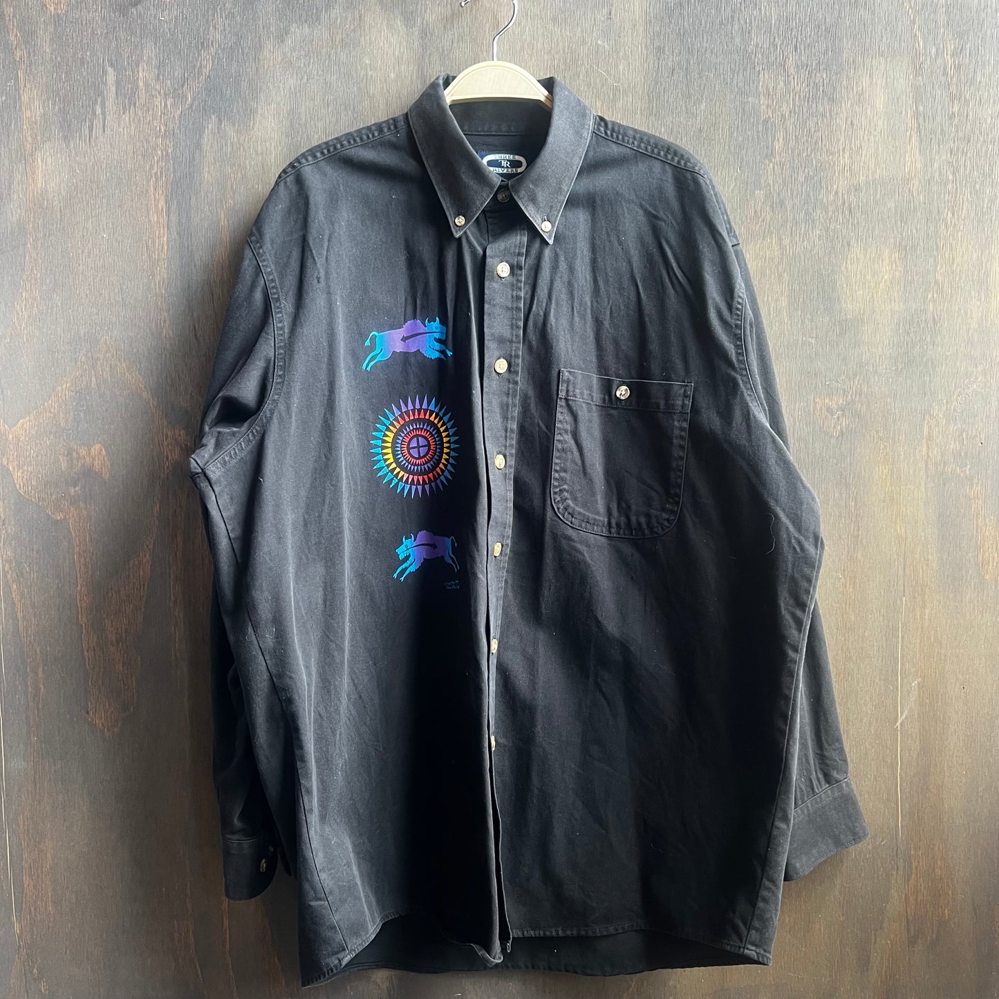 Three Rivers Black Button Down