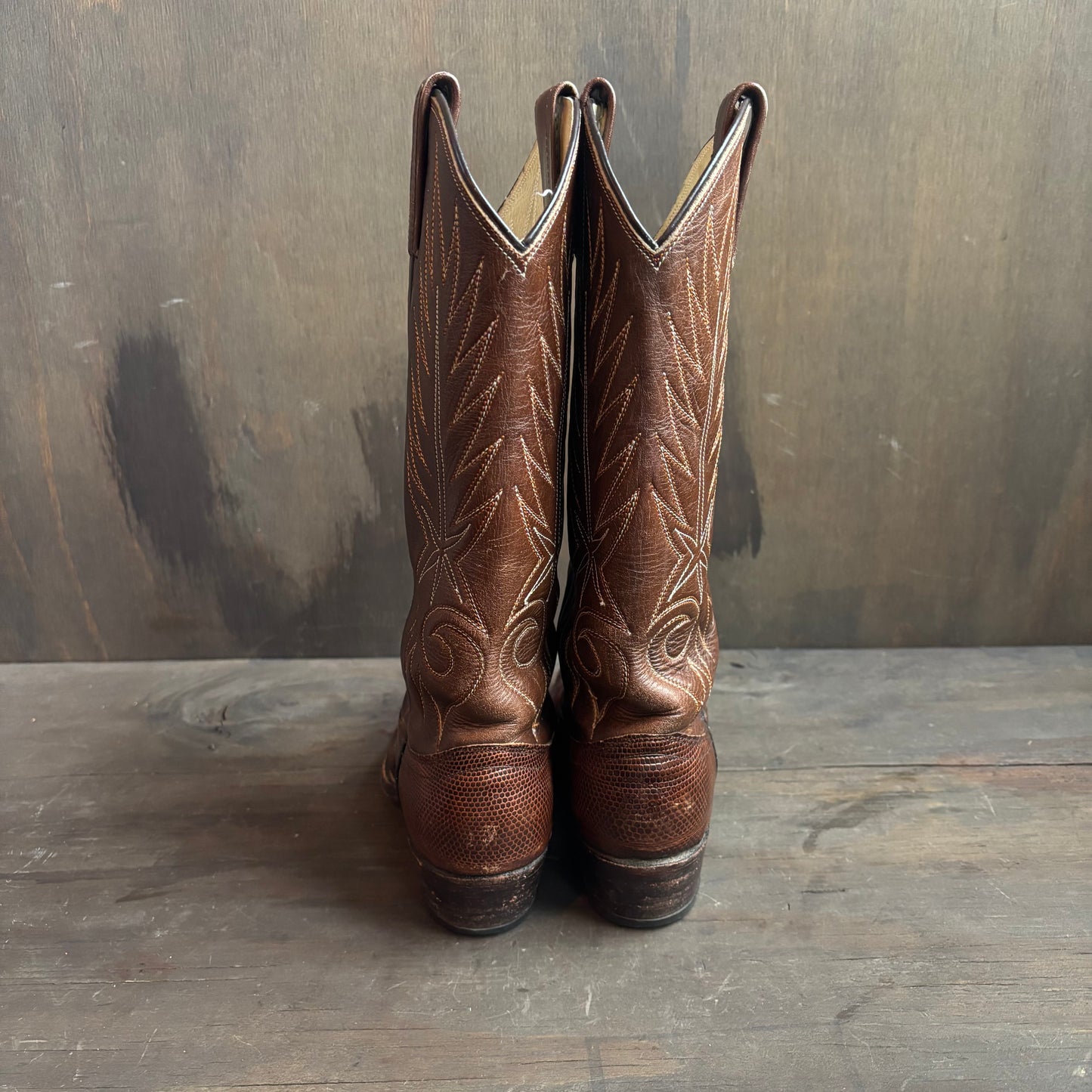 Dan Post Brown Reptile and Leather Boot