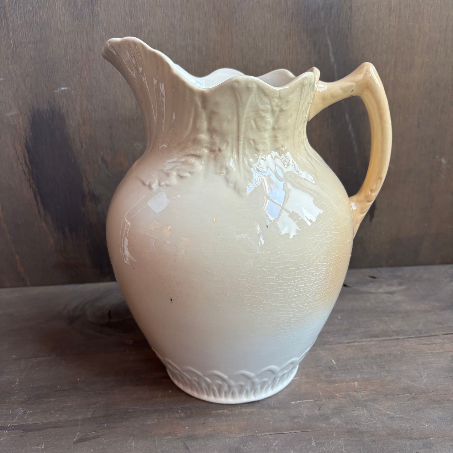 Cream Ceramic Pitcher