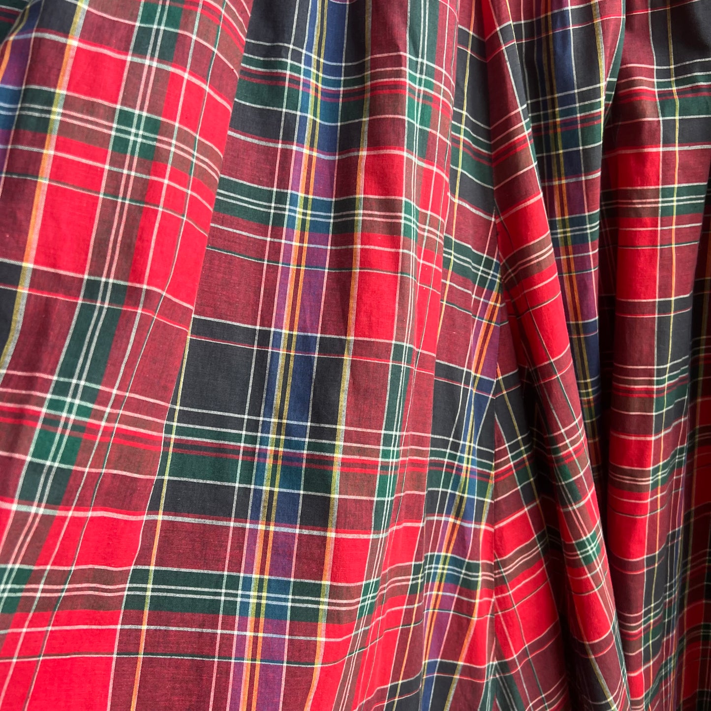 Vintage Plaid Pleated Skirt