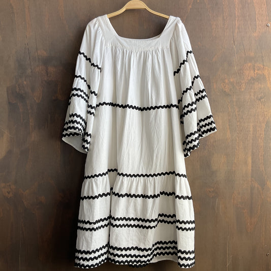 Western Black and White Dress