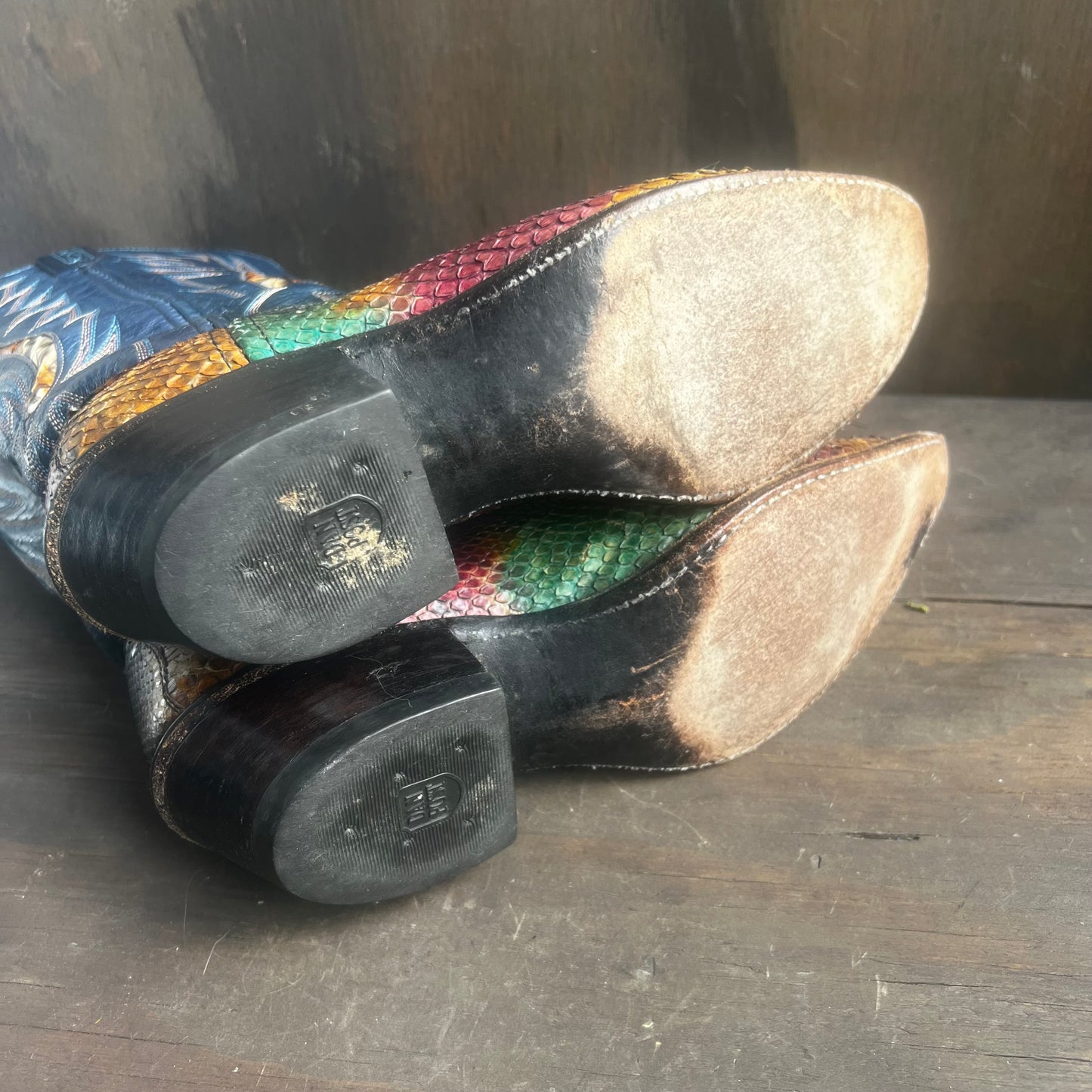 Dan Post Colorful Leather and Reptile Boots