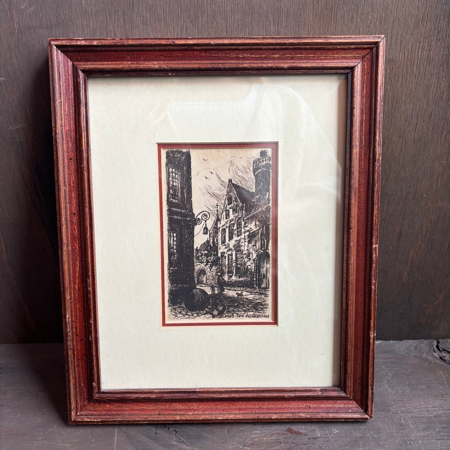 Bruges Rue des Aiguilles Etching