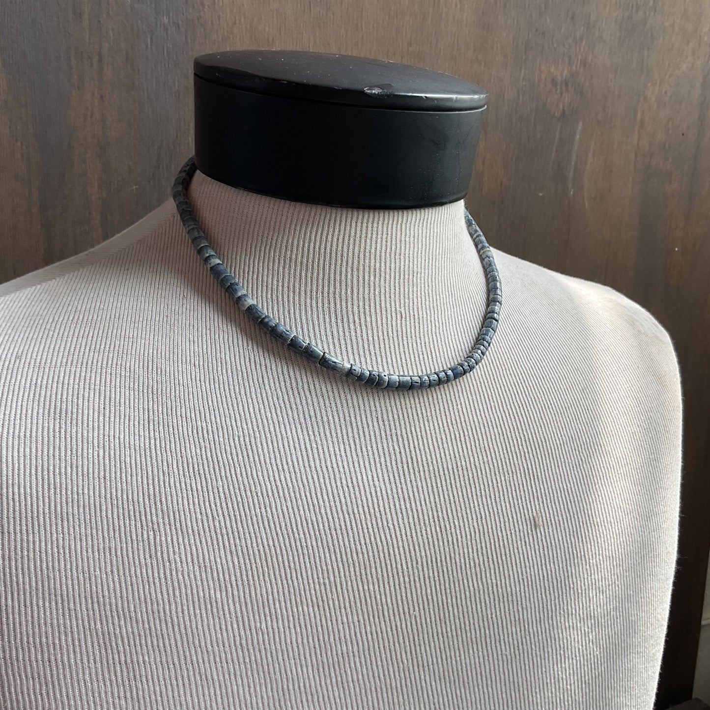 Blue Coral Bead Necklace