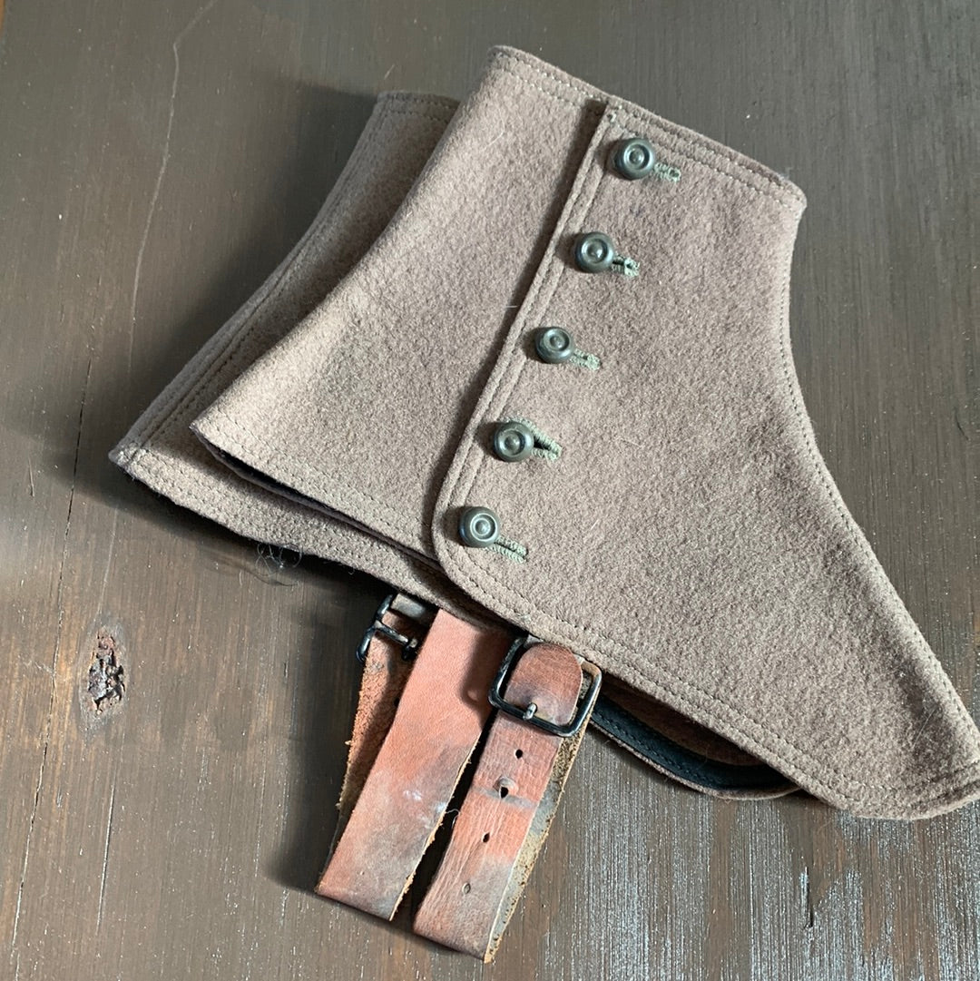 Brown Felt Spats