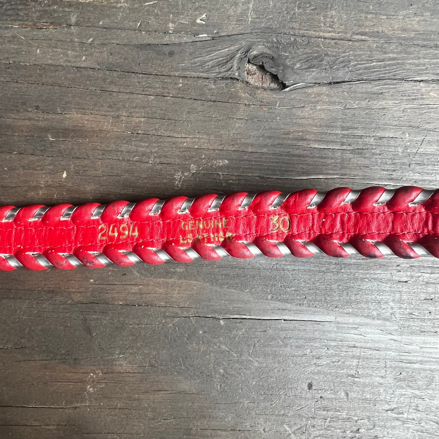 Red Leather Belt
