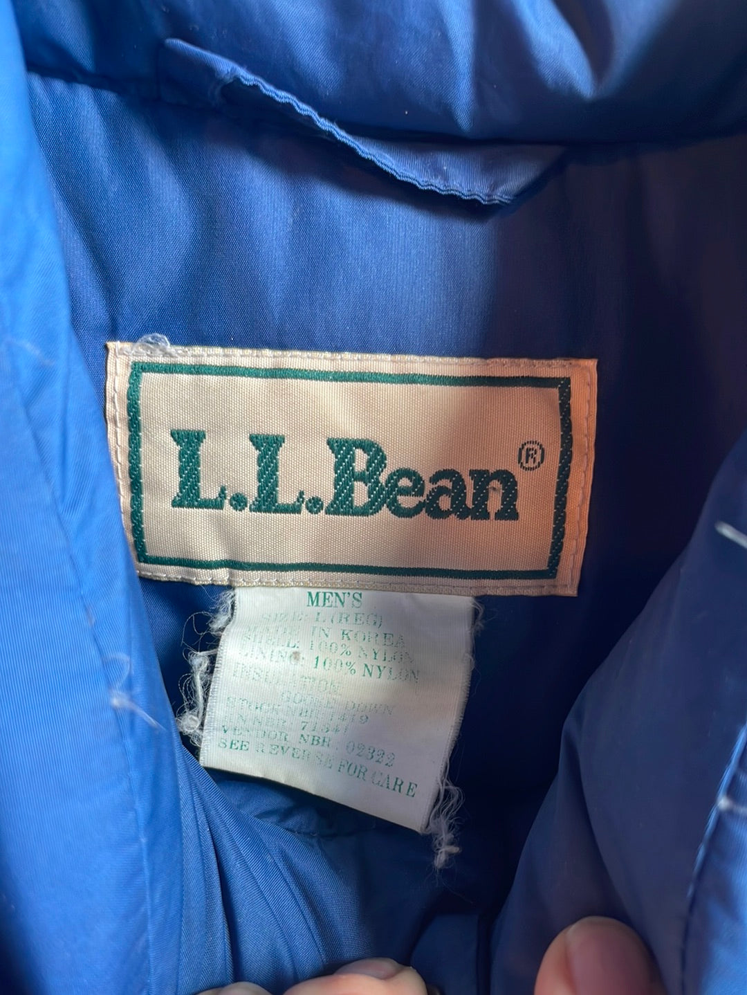 Vintage Blue LL Bean Down Vest