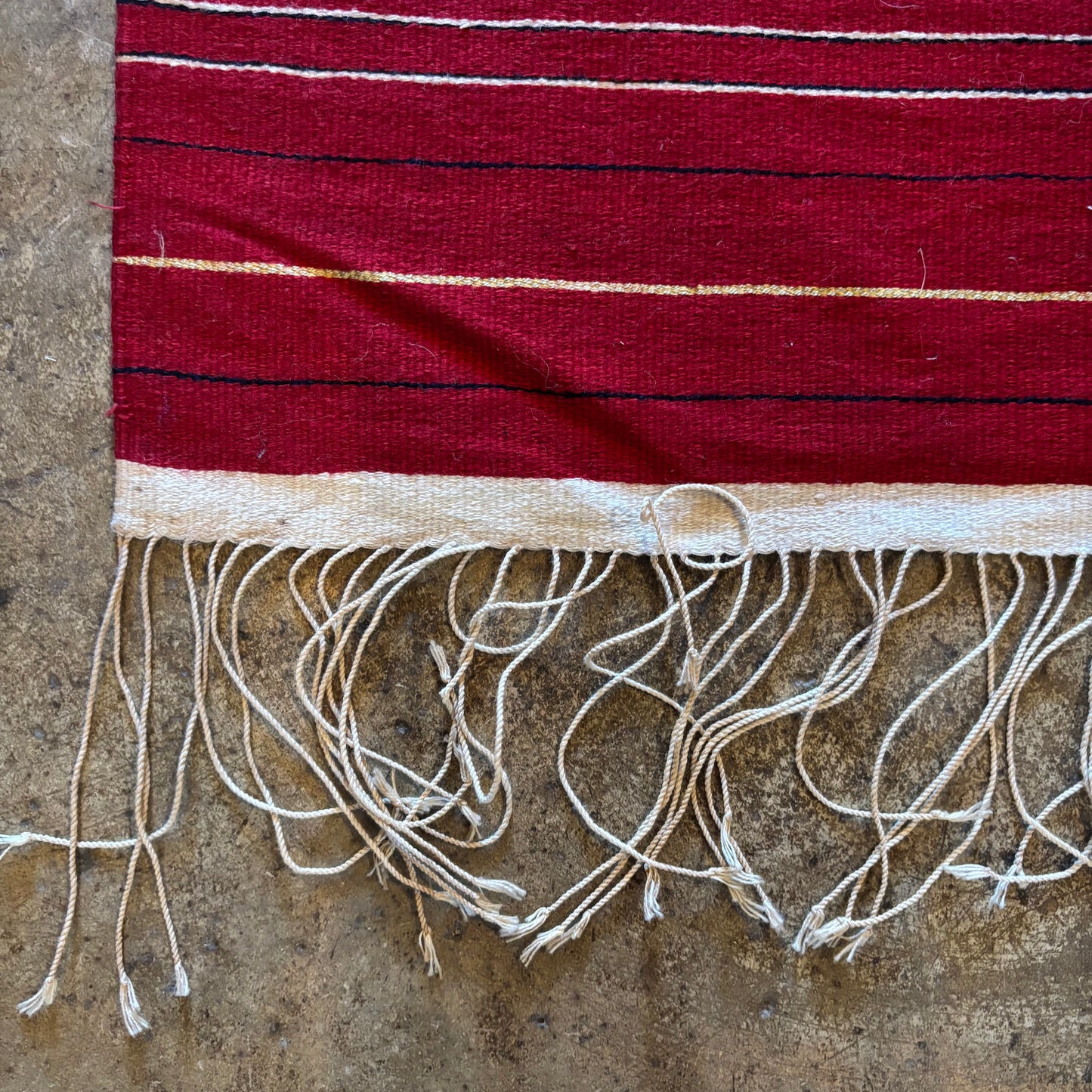 Red Woven Table Runner