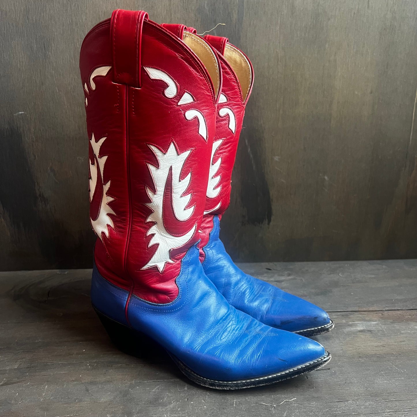 Justin’s Red, White and Blue Leather Boots