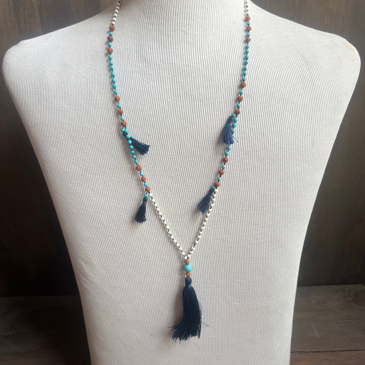 Beaded Tassel Necklace