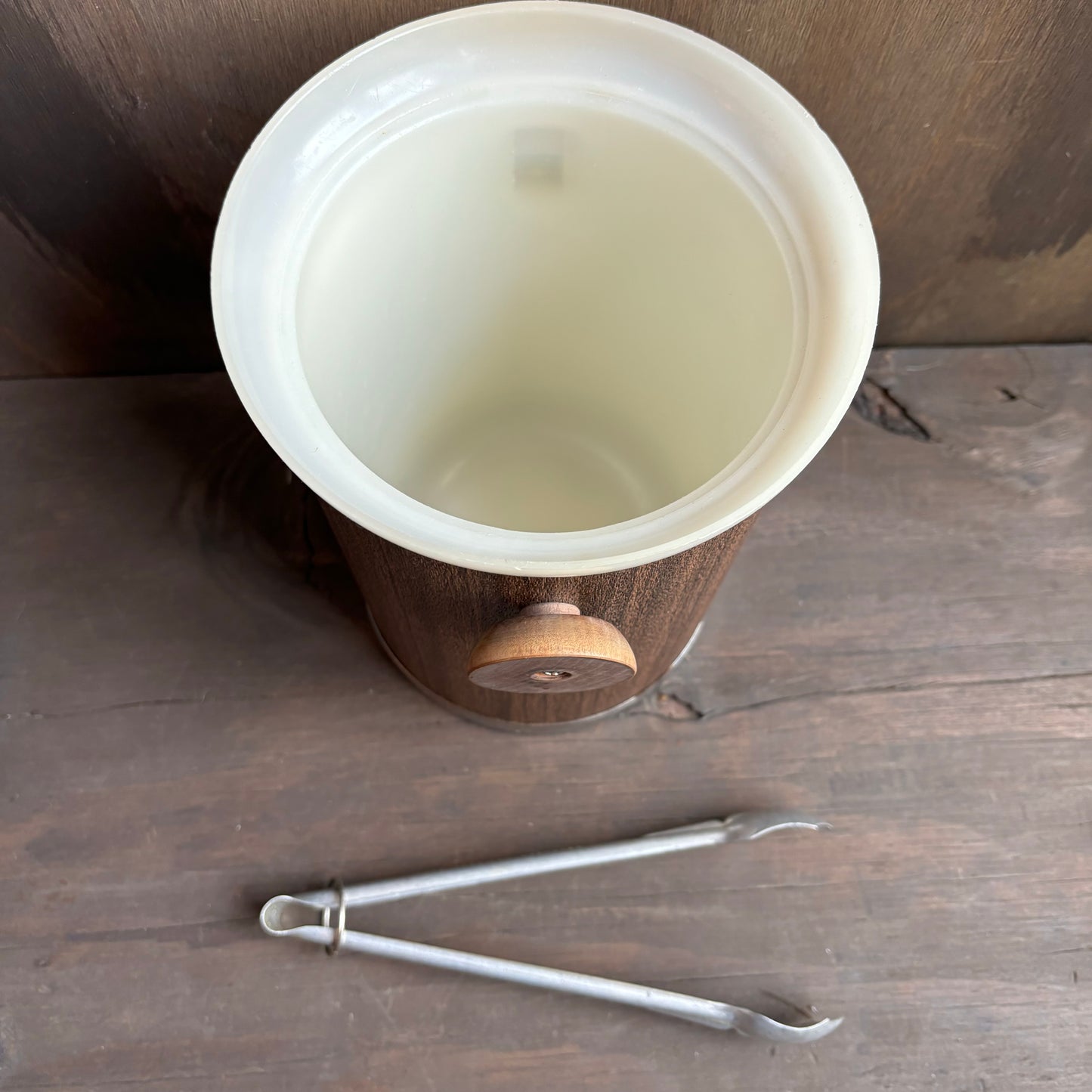 Vintage Kromex Ice Bucket and Tongs