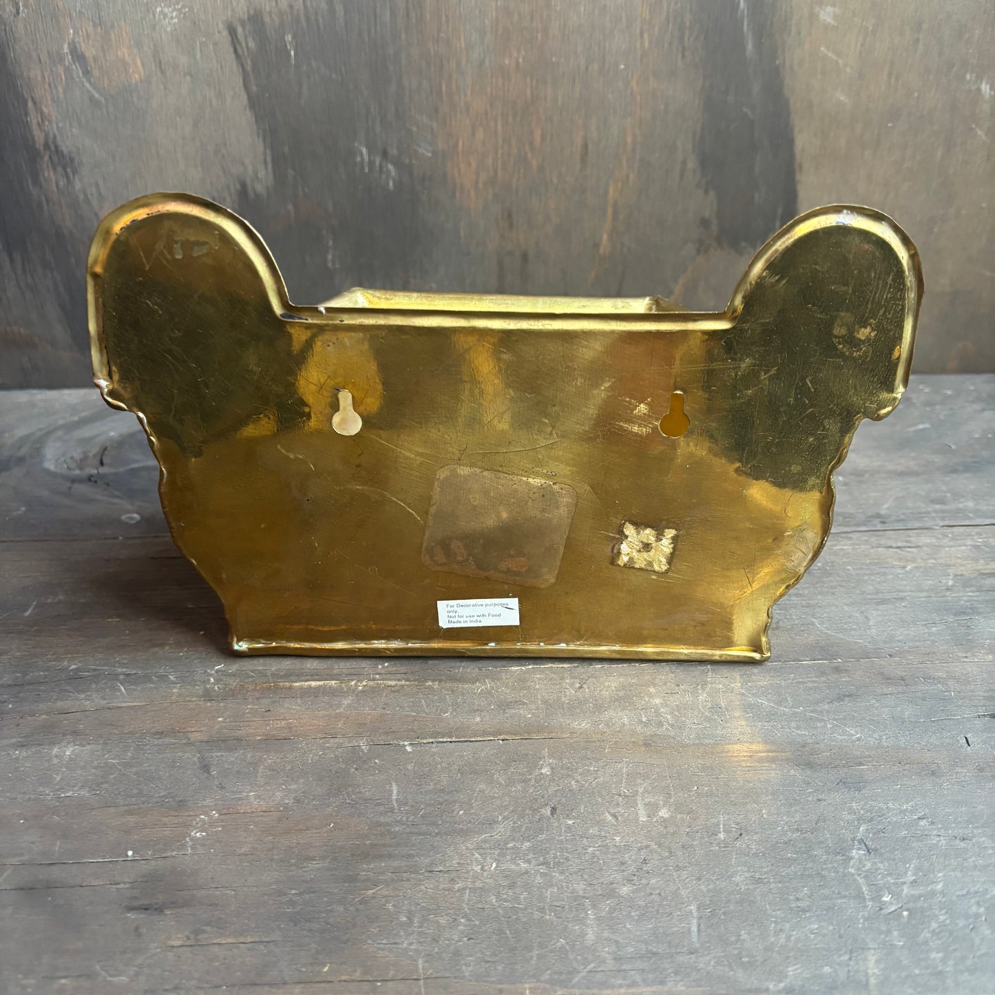 Vintage Brass Wall Planter