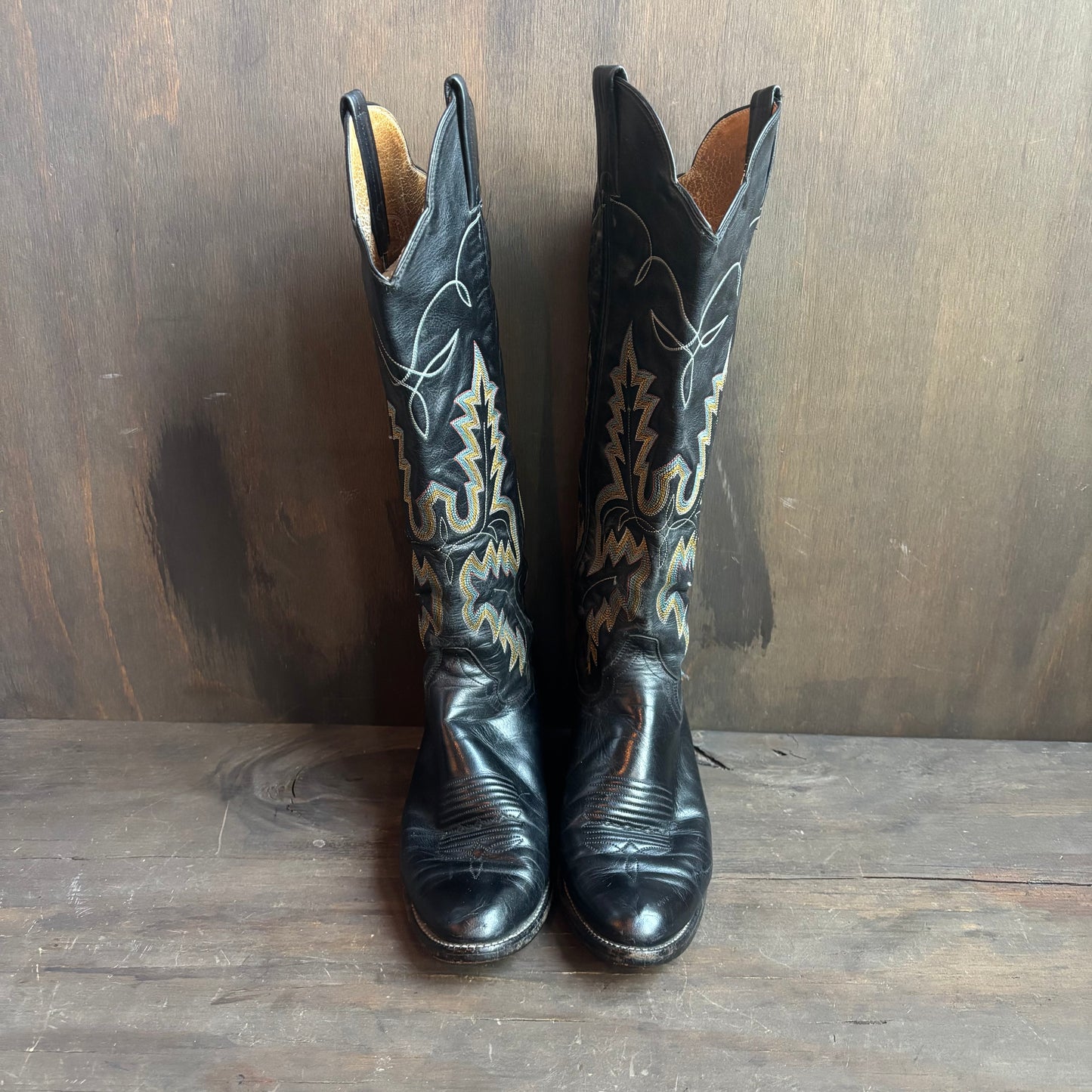 Black Tall Leather Boots